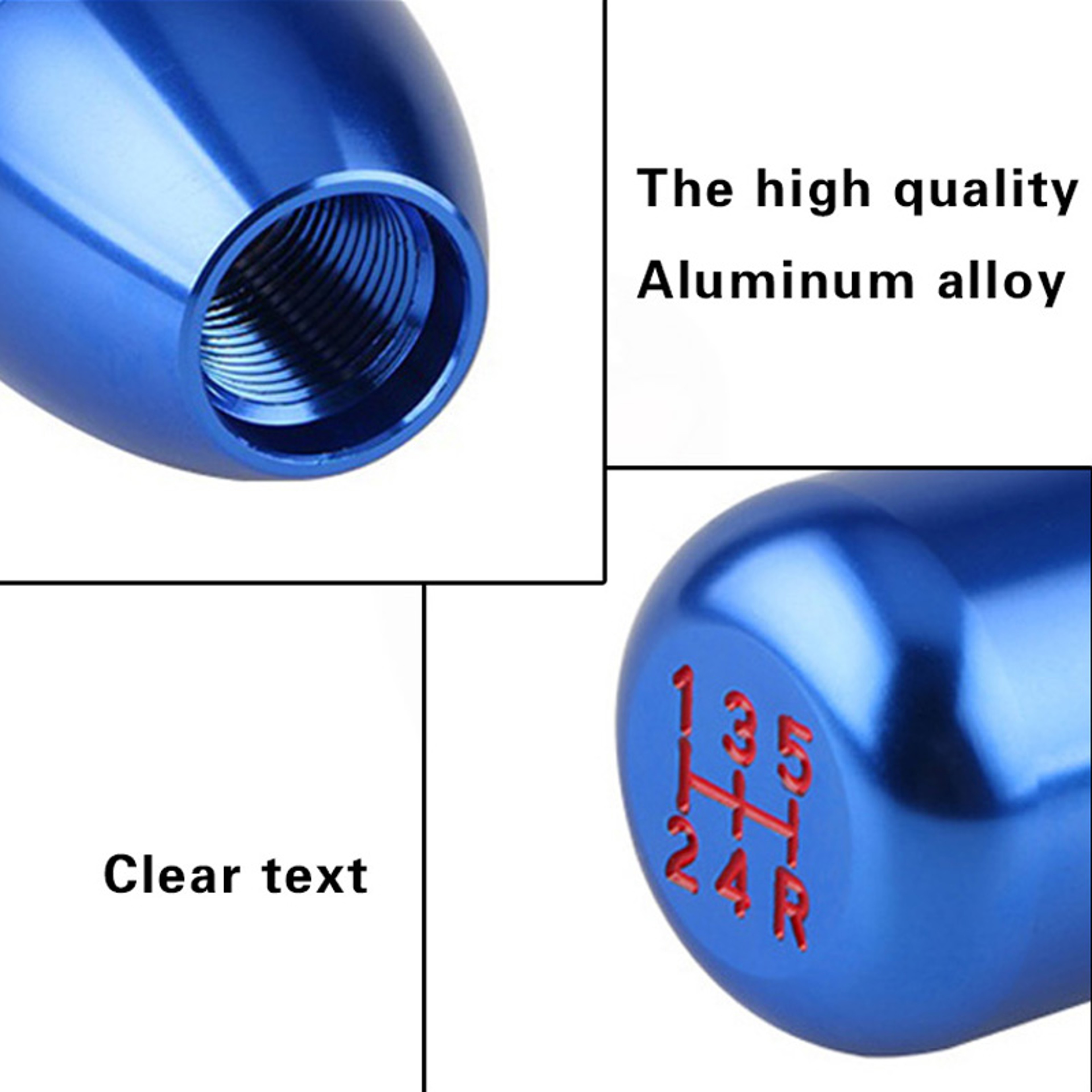 Universal 5-Speed Aluminum Gear Shifter Knob – Manual Transmission & Automatic Shift Lever – view 6