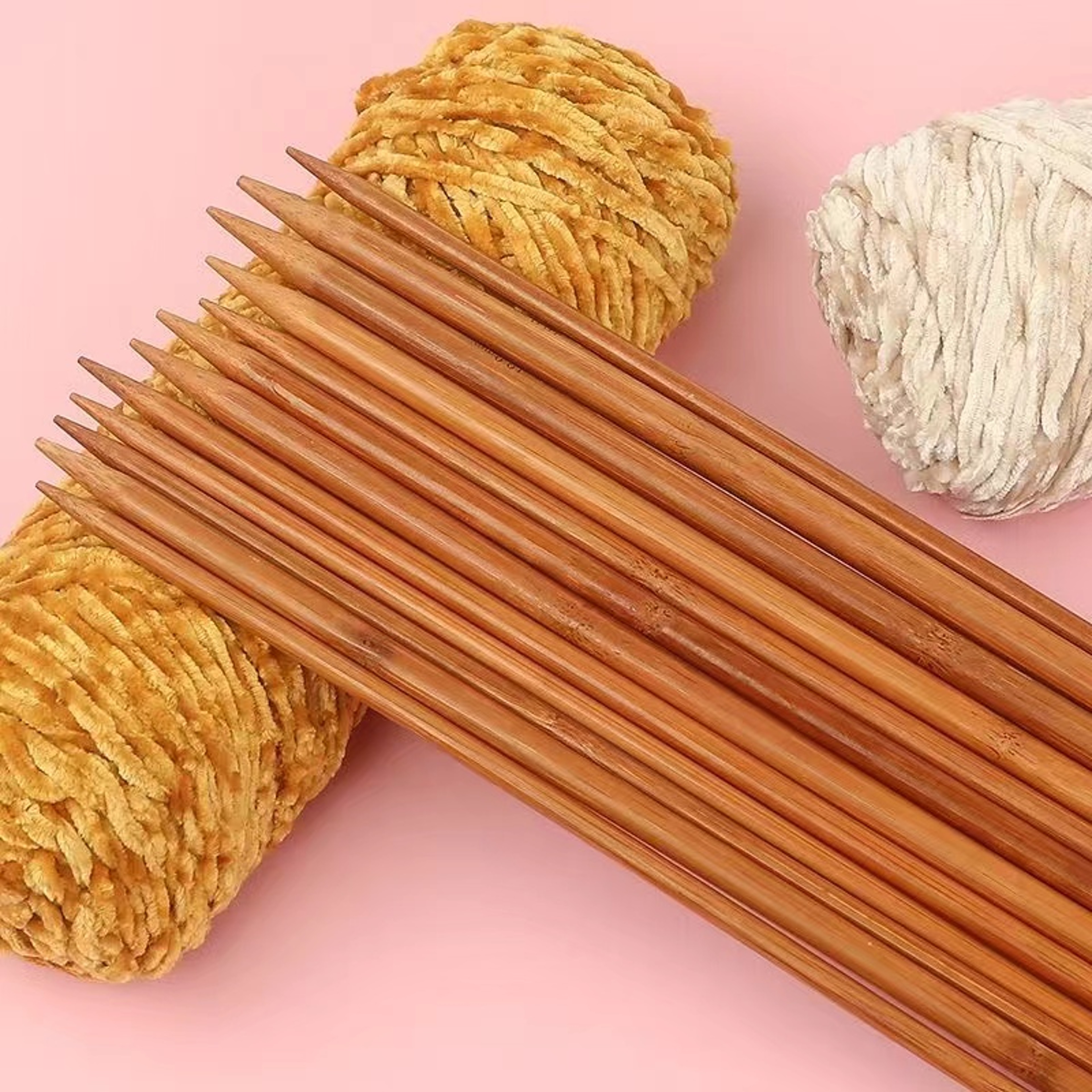 36cm Carbonized Sweater Knitting Needle Set, Thick & Long Knitting Needles for Hats, Scarves, and Sweaters Durable – view 2