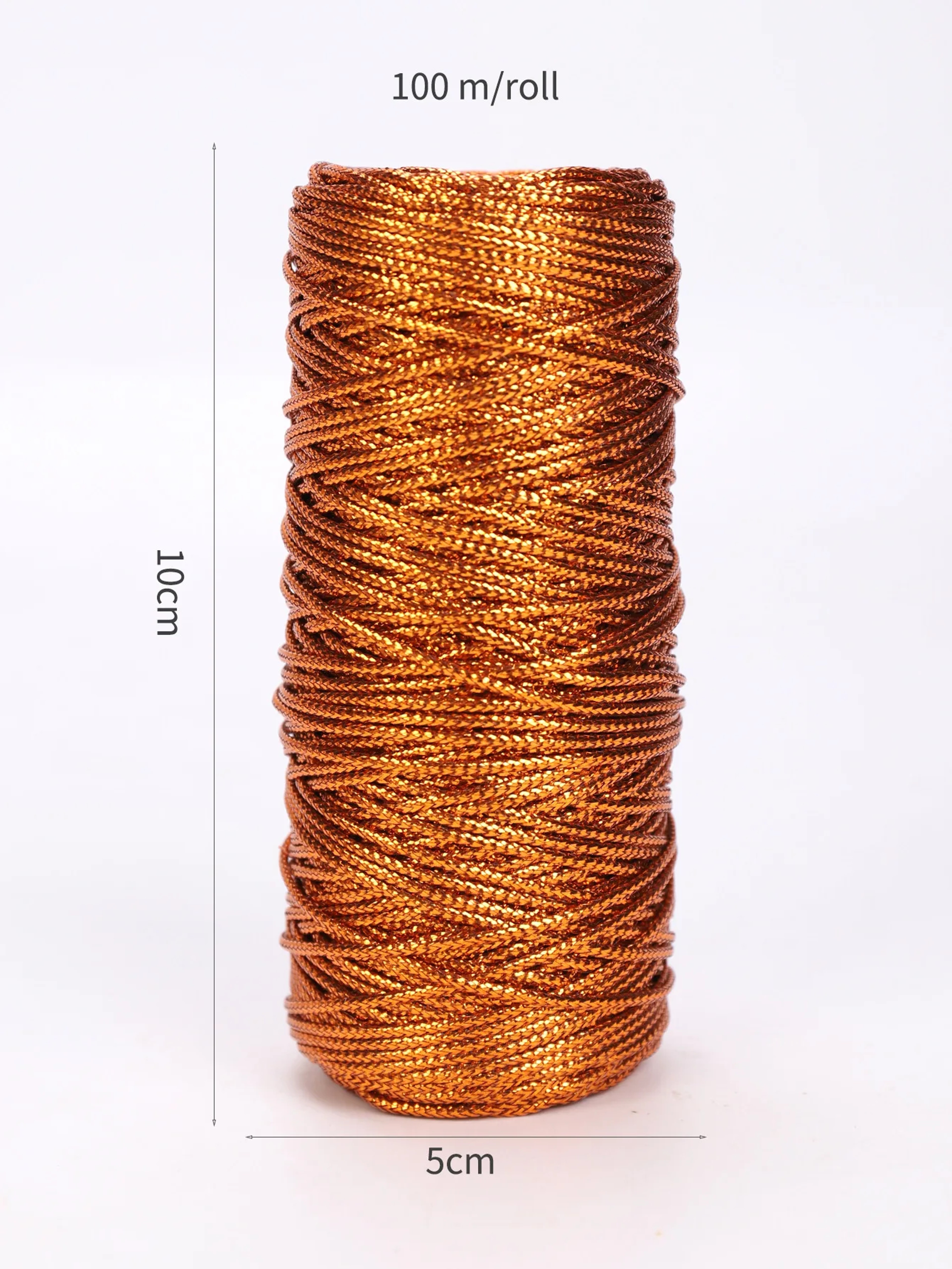 100M 1.5mm Macrame Cord Rope String, Gold & Silver Polyester Thread for DIY Jewelry Making, Sewing, and Crafts – view 7