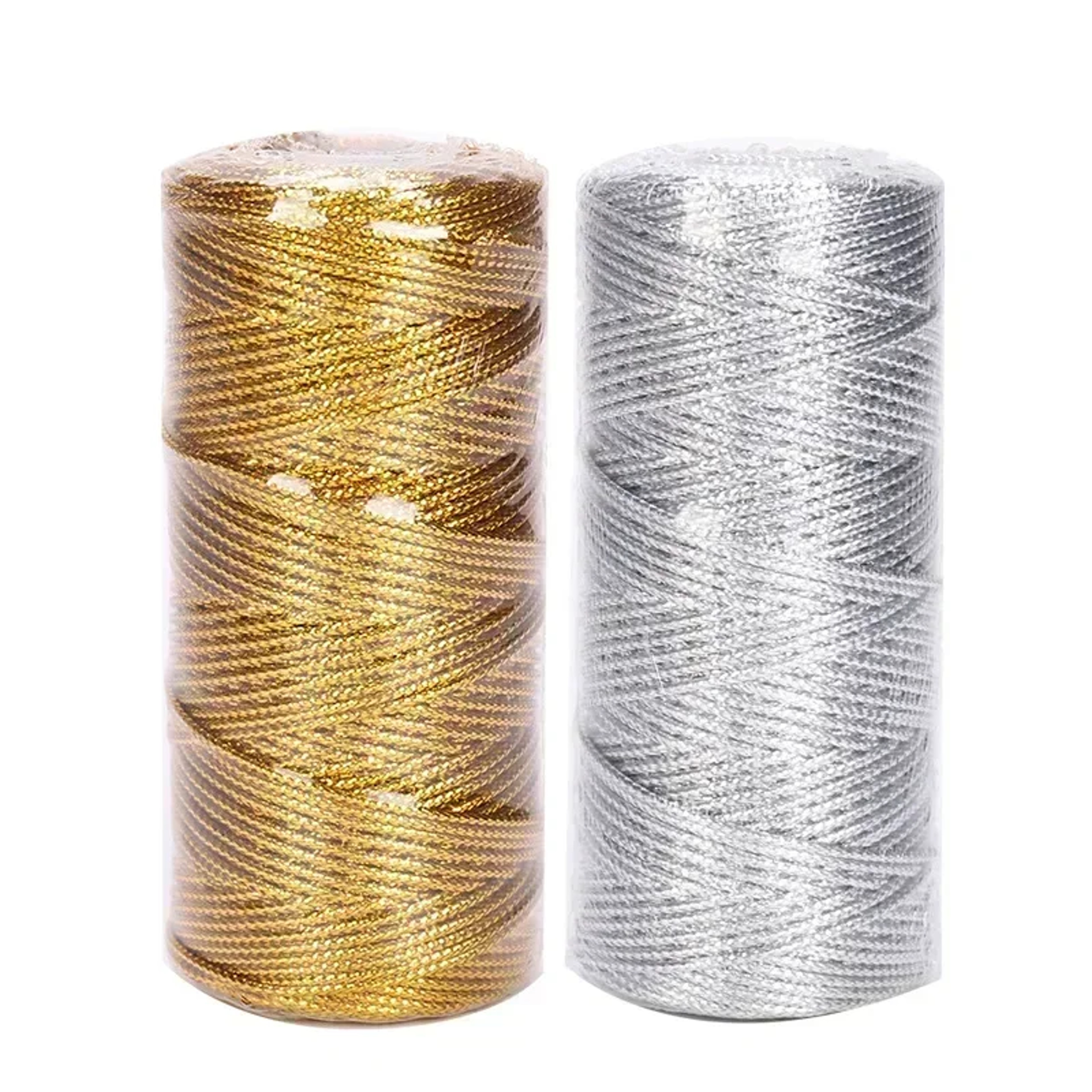 100M 1.5mm Macrame Cord Rope String, Gold & Silver Polyester Thread for DIY Jewelry Making, Sewing, and Crafts – view 6