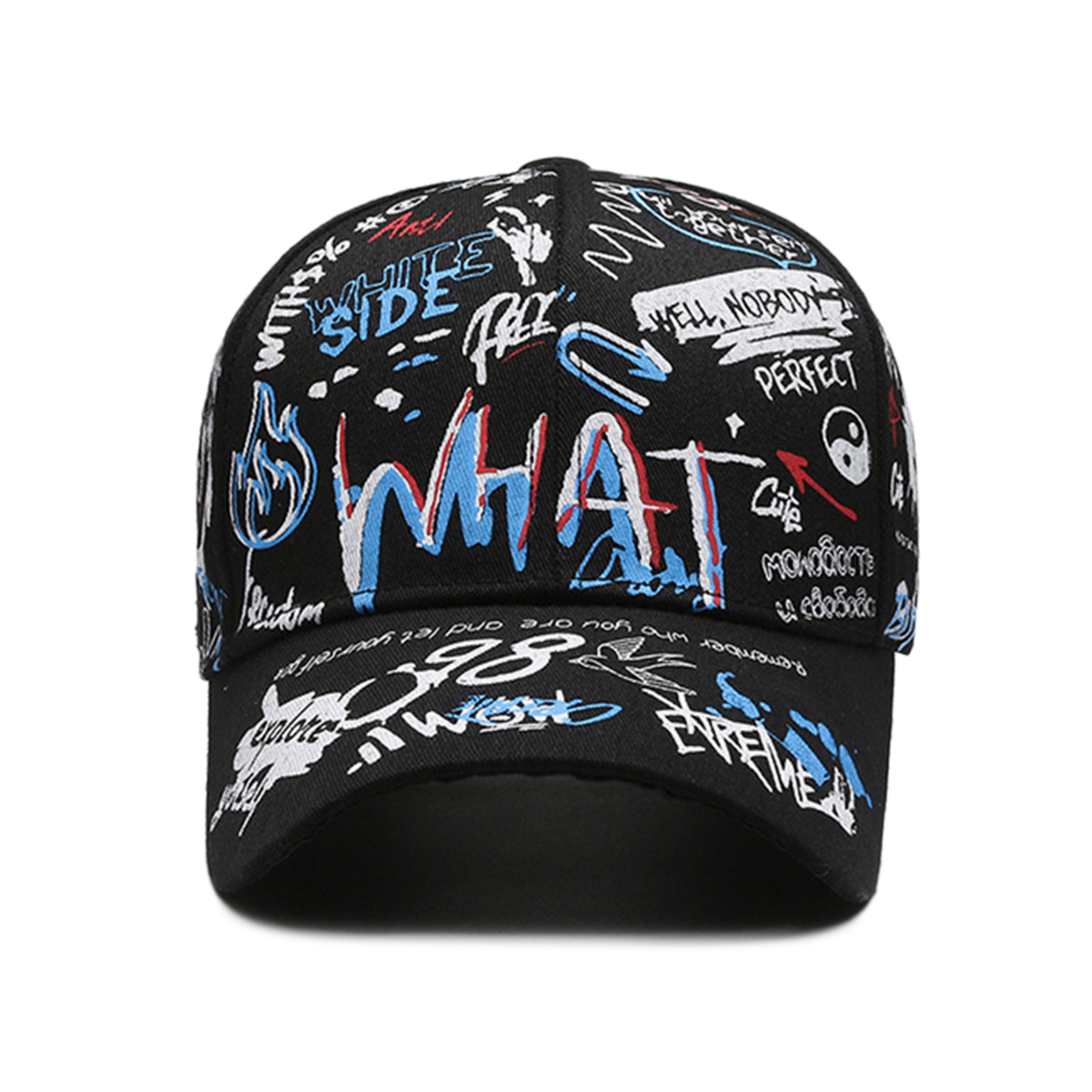 FS Street Hip Hop Graffiti Baseball Cap for Men Women, Black White Summer Trucker Hat, Stylish Luxury Brand – view 2