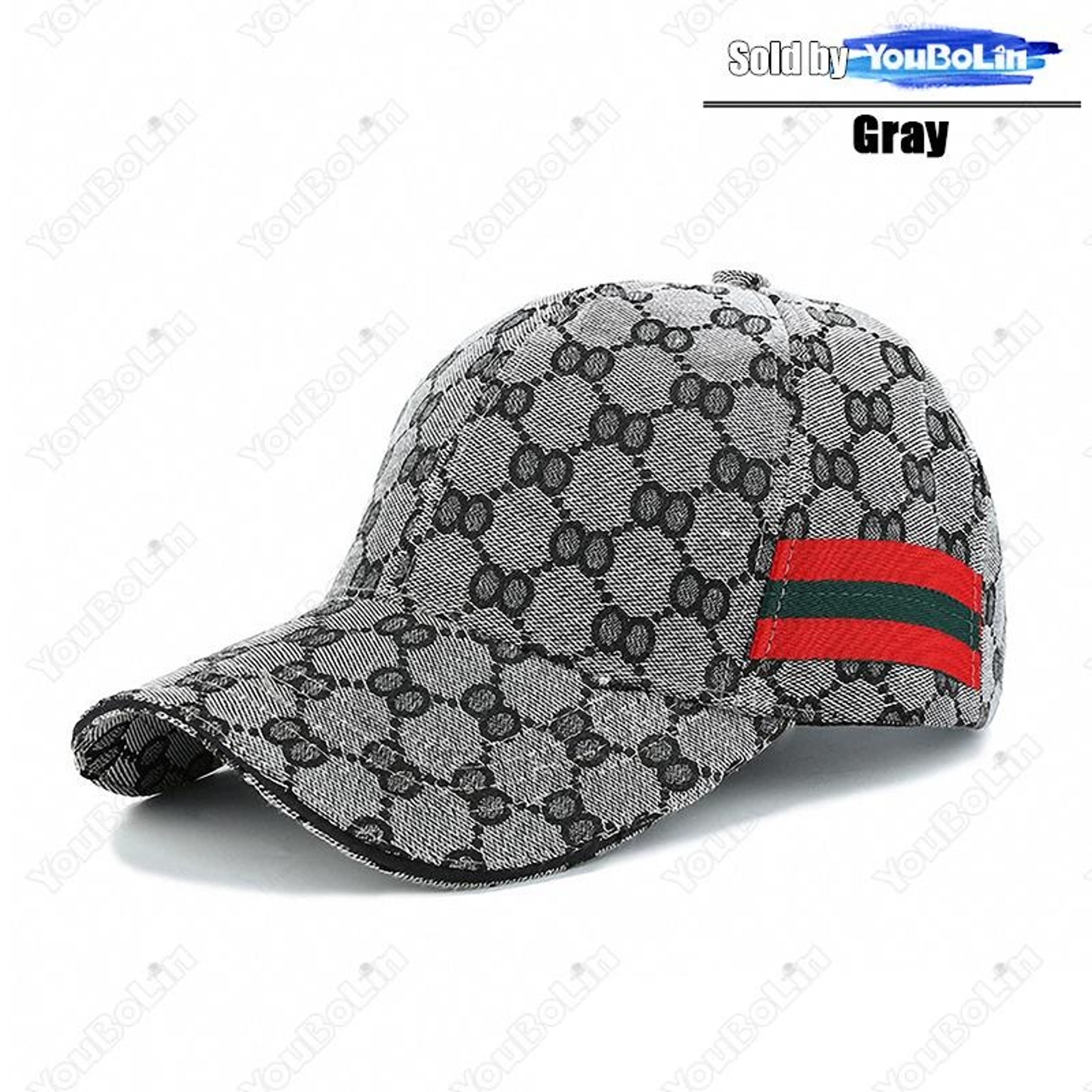 Classic Red Green Stripe Black Baseball Cap for Men Women, Outdoor Casual Trucker Hat, New Fashion Sport Dad Hat – view 7