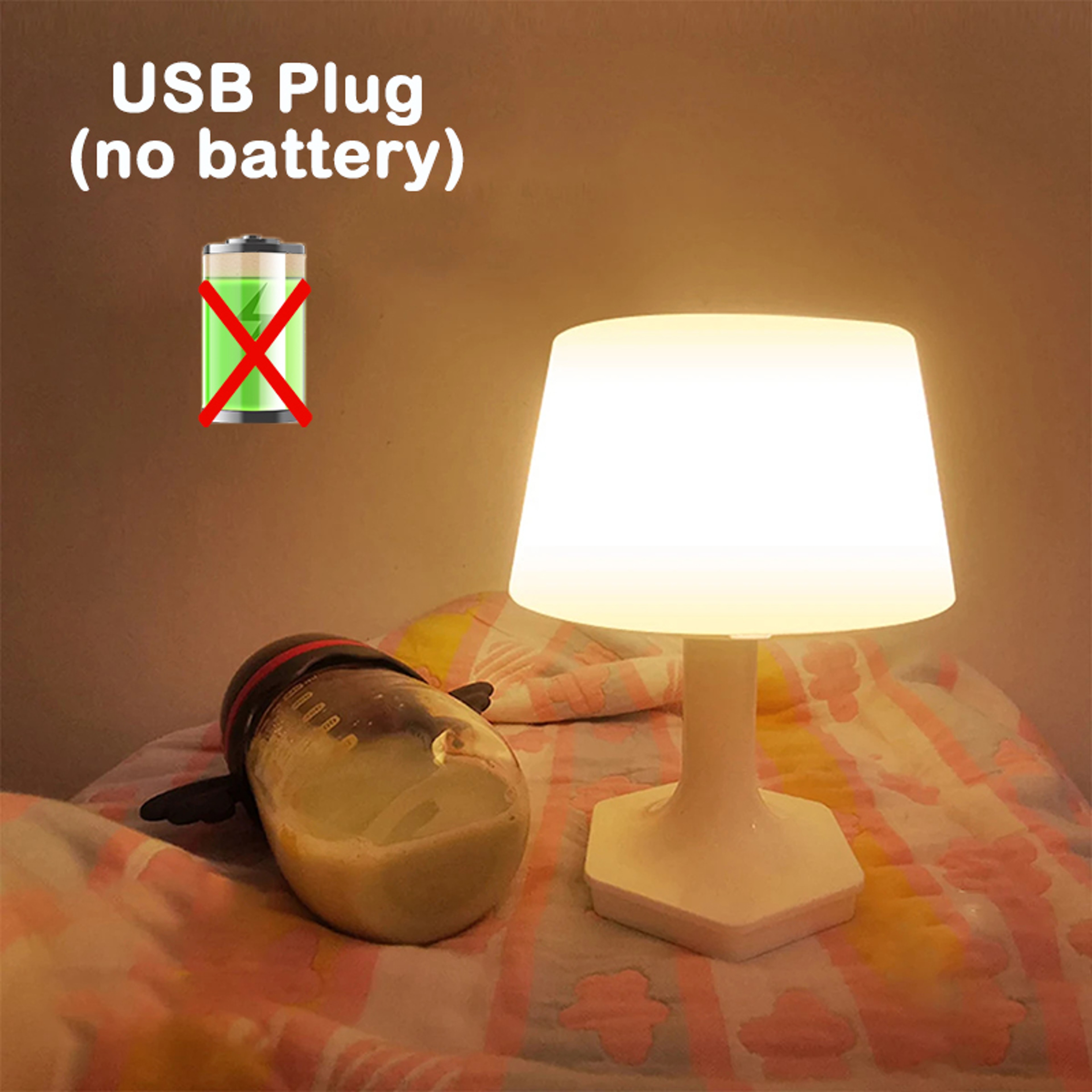 LED Eye Protection Table Lamp for Bedroom Study, USB Plug-in Bedside Lamp, Home Decoration Table Light – view 2