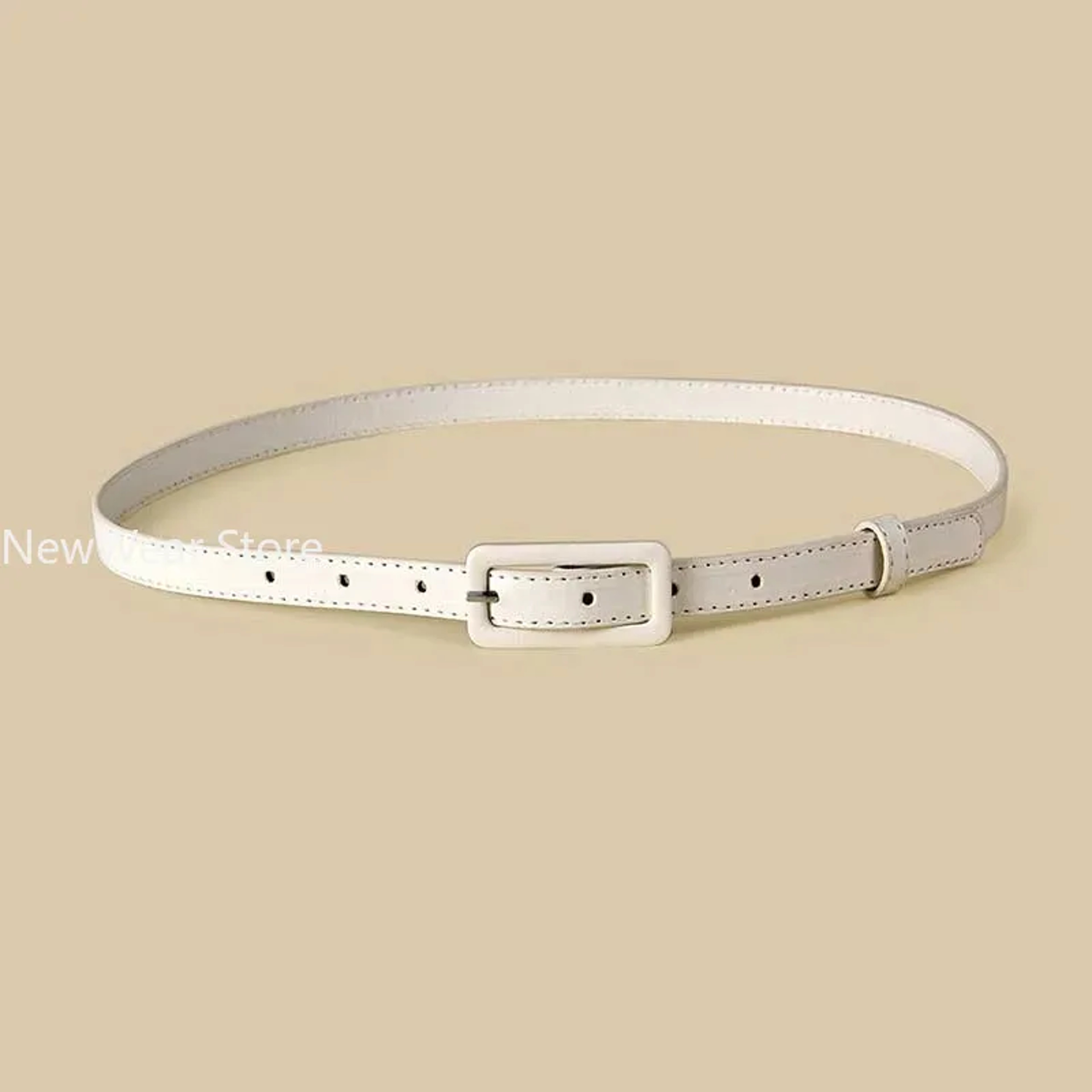 Women Vibrant Fine PU Leather Belt Slim Bright Color Decorative Waistband – view 5