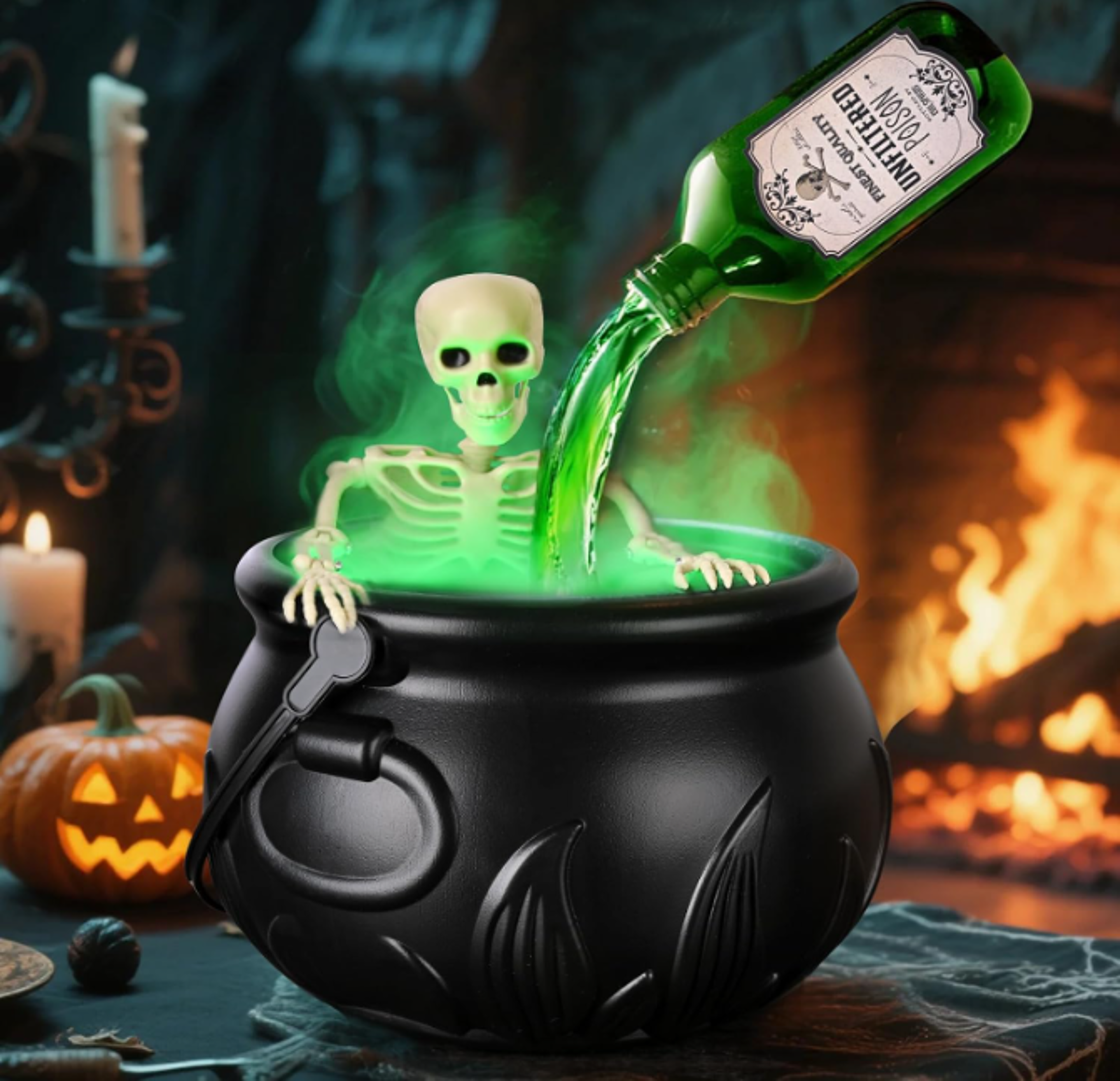 Halloween Black Wizard Bowl Magic, Floating Potion Bottle Diffuser, Indoor Home Bar, Party Horror Ghost Props Decoration – view 8