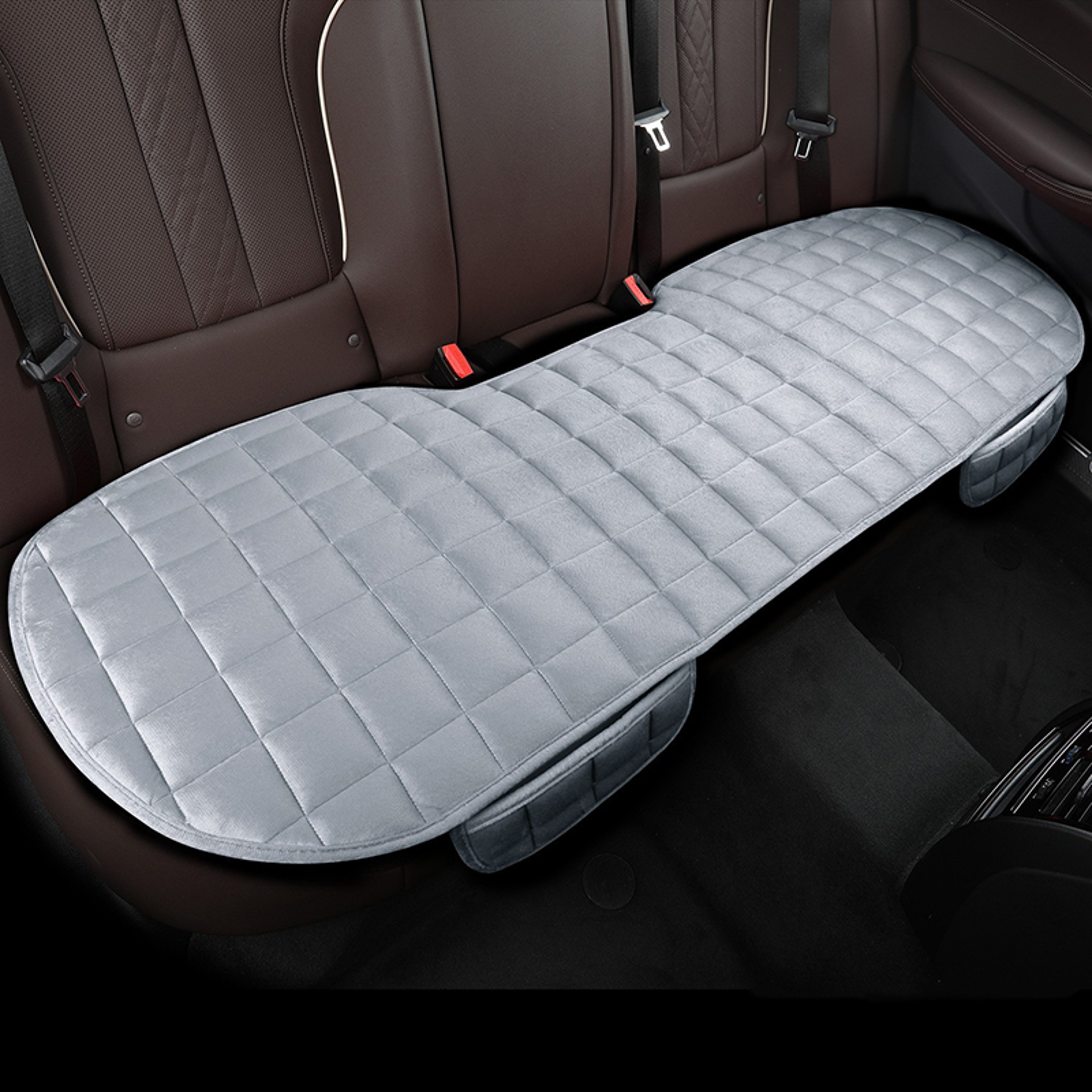 Universal Fit Car Seat Cover Front Rear Flocking Cloth Cushion Winter Auto Protector Mat Pad Non Sl 0