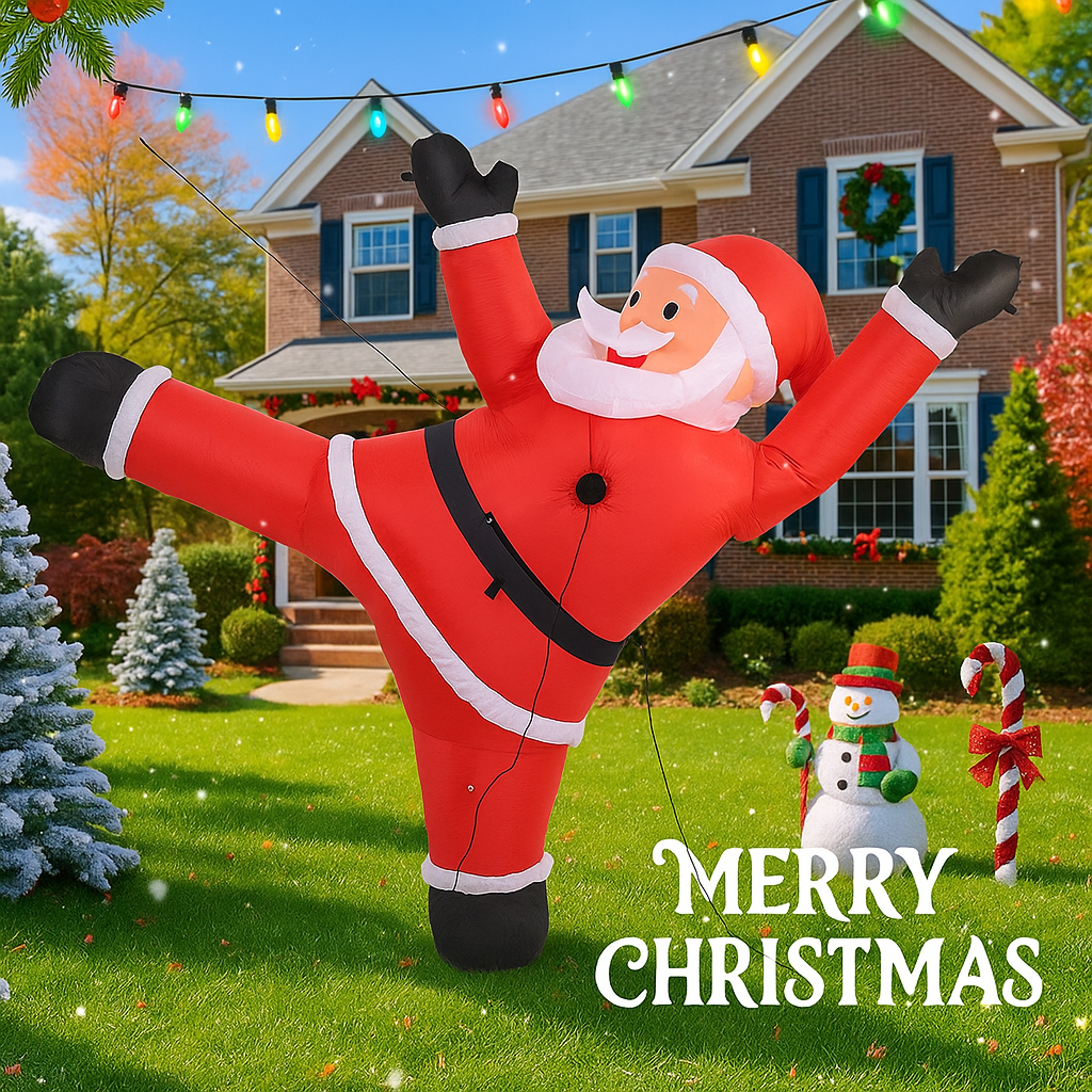 LED Home Supplies Christmas Series Holiday Inflatable Santa Claus Model Climb Ornament Gift Yard La