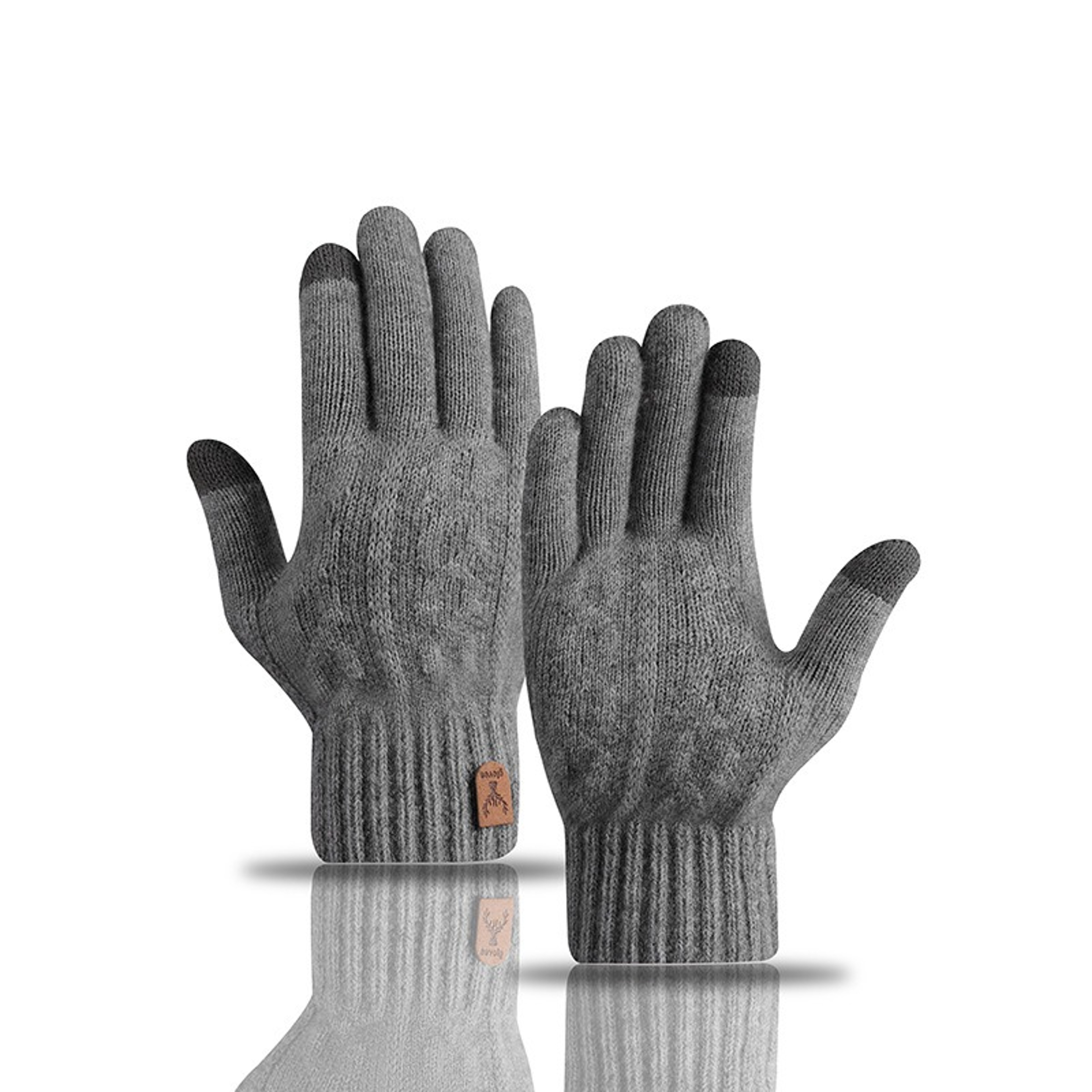 New Mens Warm Gloves for Winter, Touch Screen, Plus Velvet, Thickened Cold Proof, Warm Wool Knitted Gloves – view 8
