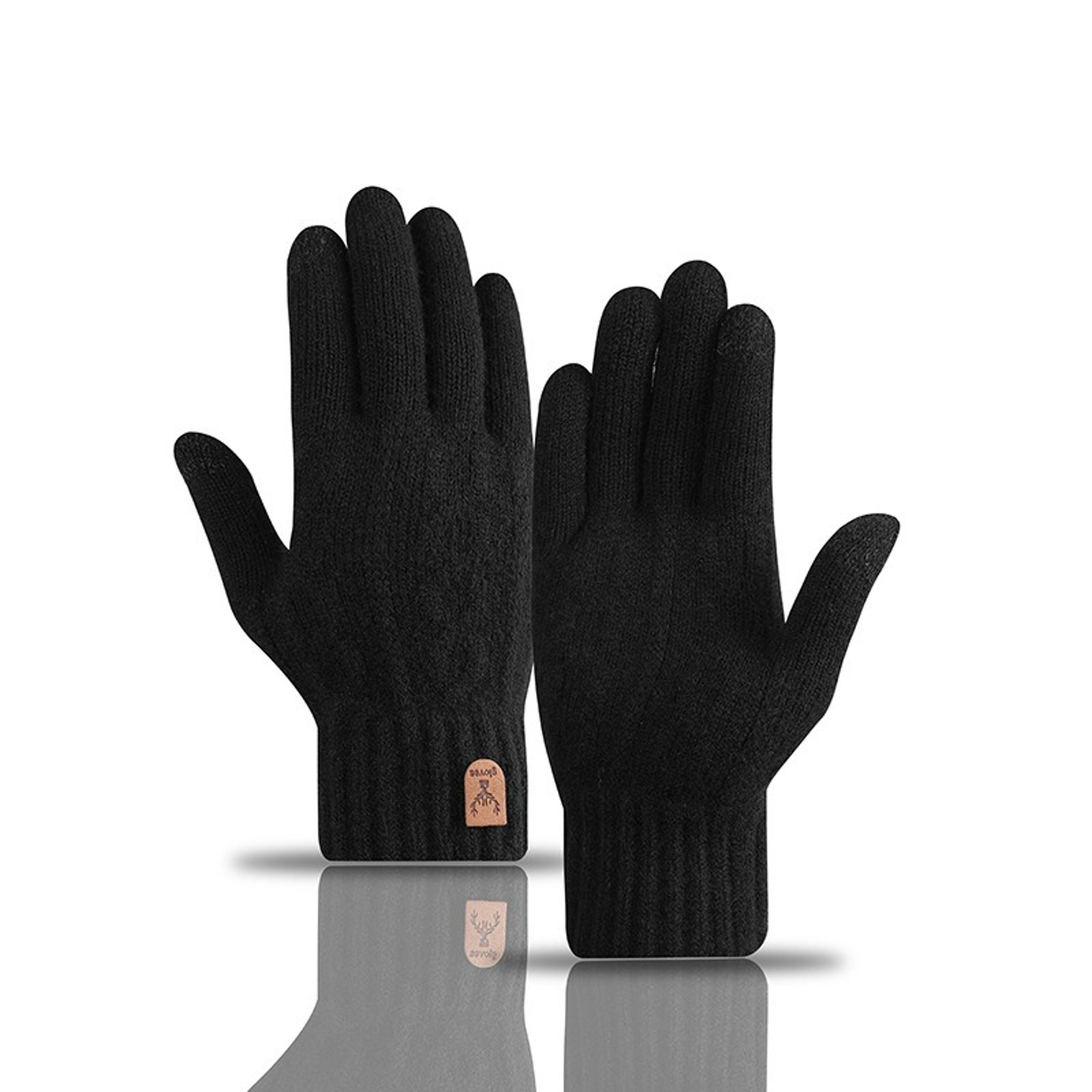 New Mens Warm Gloves for Winter, Touch Screen, Plus Velvet, Thickened Cold Proof, Warm Wool Knitted Gloves – view 9
