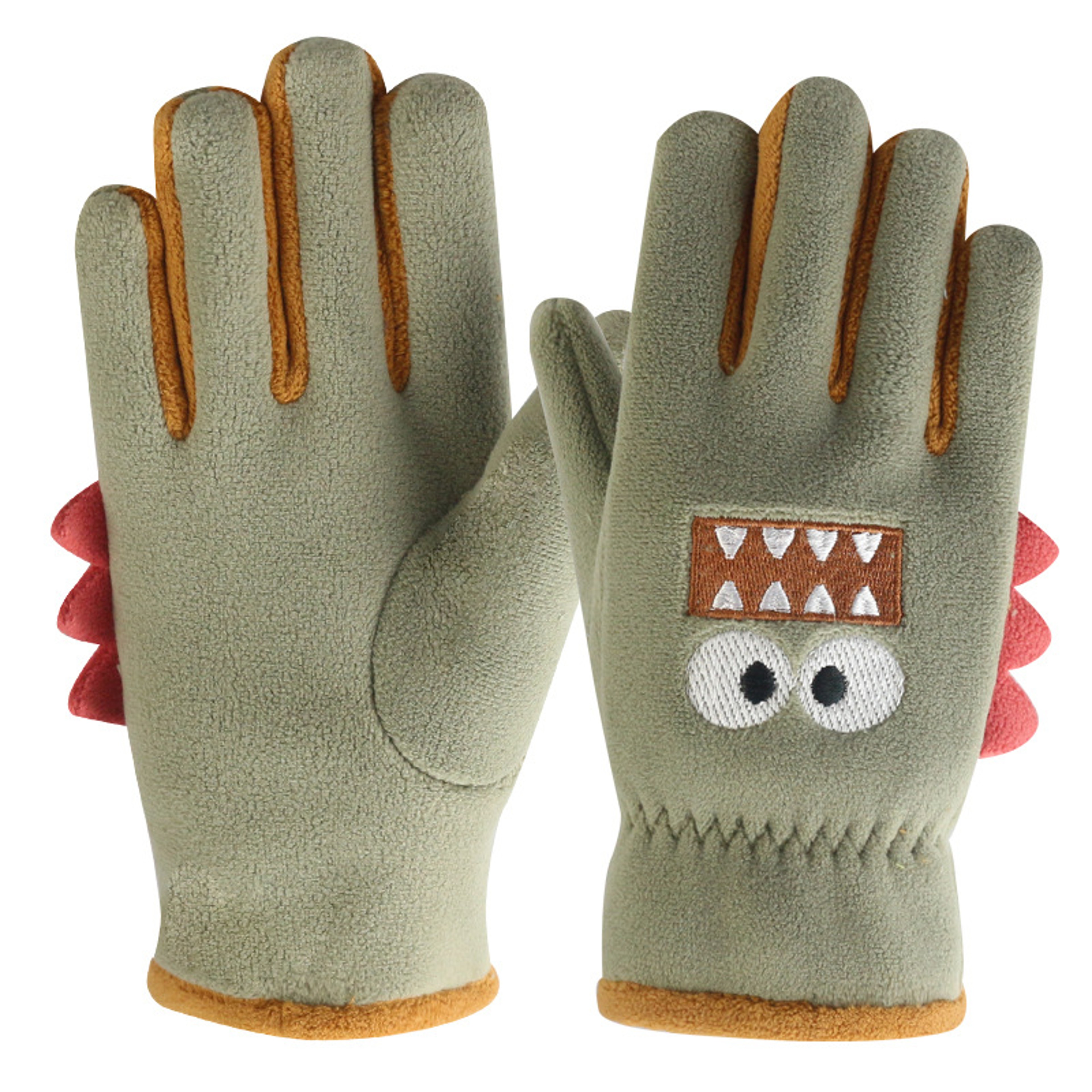Children Cycling Gloves, Cute Cartoon Warm Gloves, Autumn Winter Polar Fleece, Windproof Soft Outdoor Kids Gloves – view 12