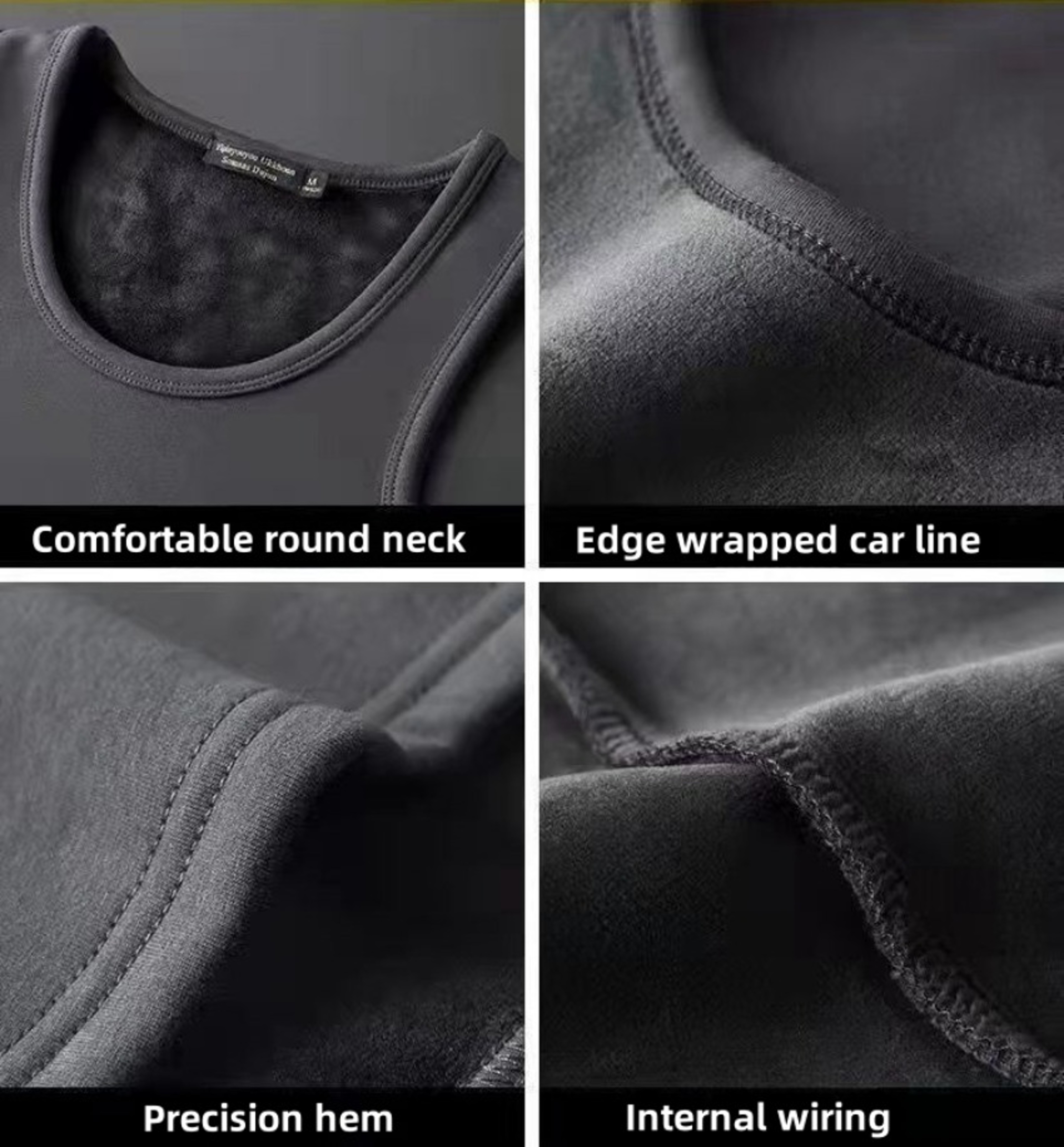 Autumn Winter Thermal Underwear Mens Sleeveless Vest Warm Thickening Thermo Lingerie Thermal Unders 1