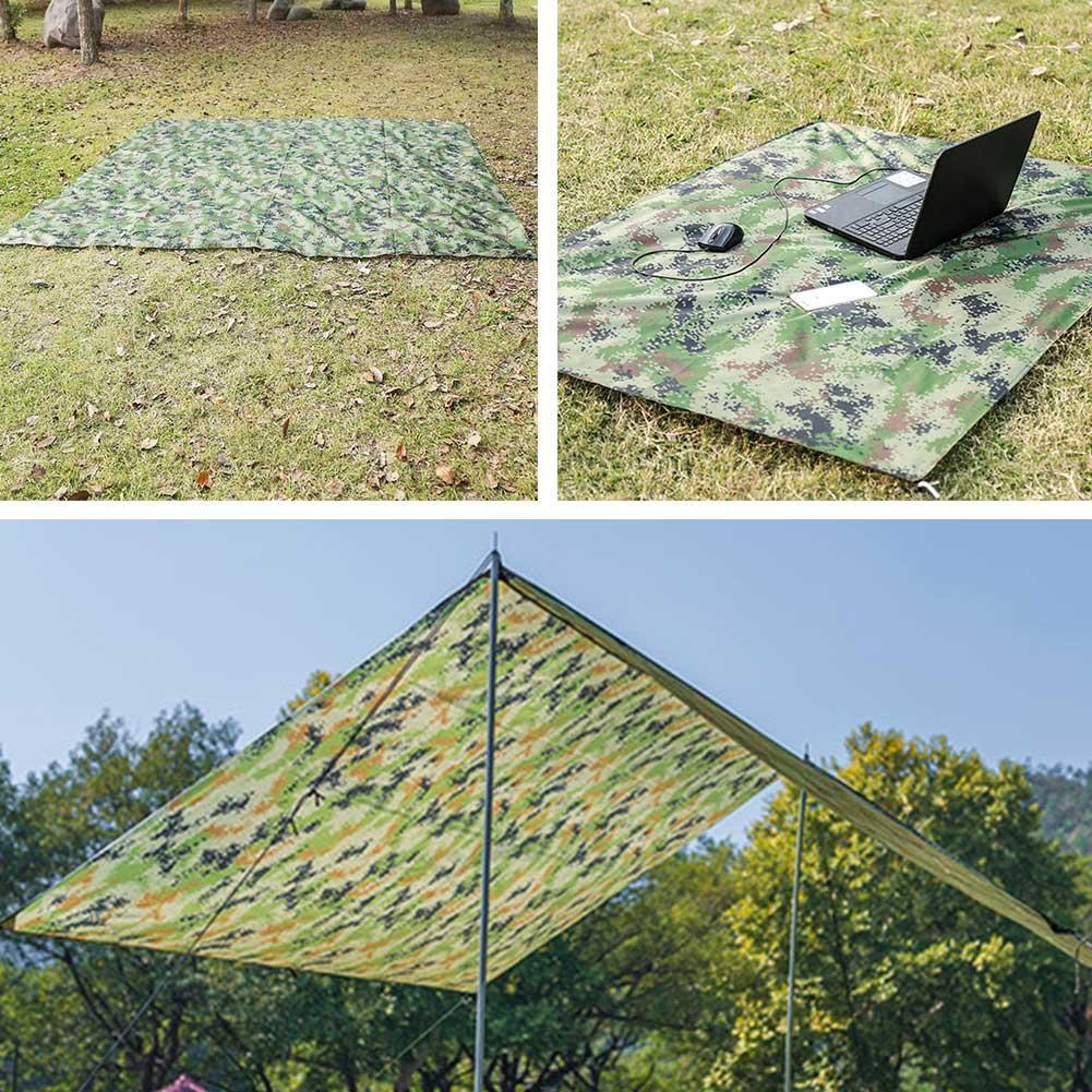 Ultralight Waterproof Camping Tarp Tent Footprint Hammock Sun Shelter – view 5