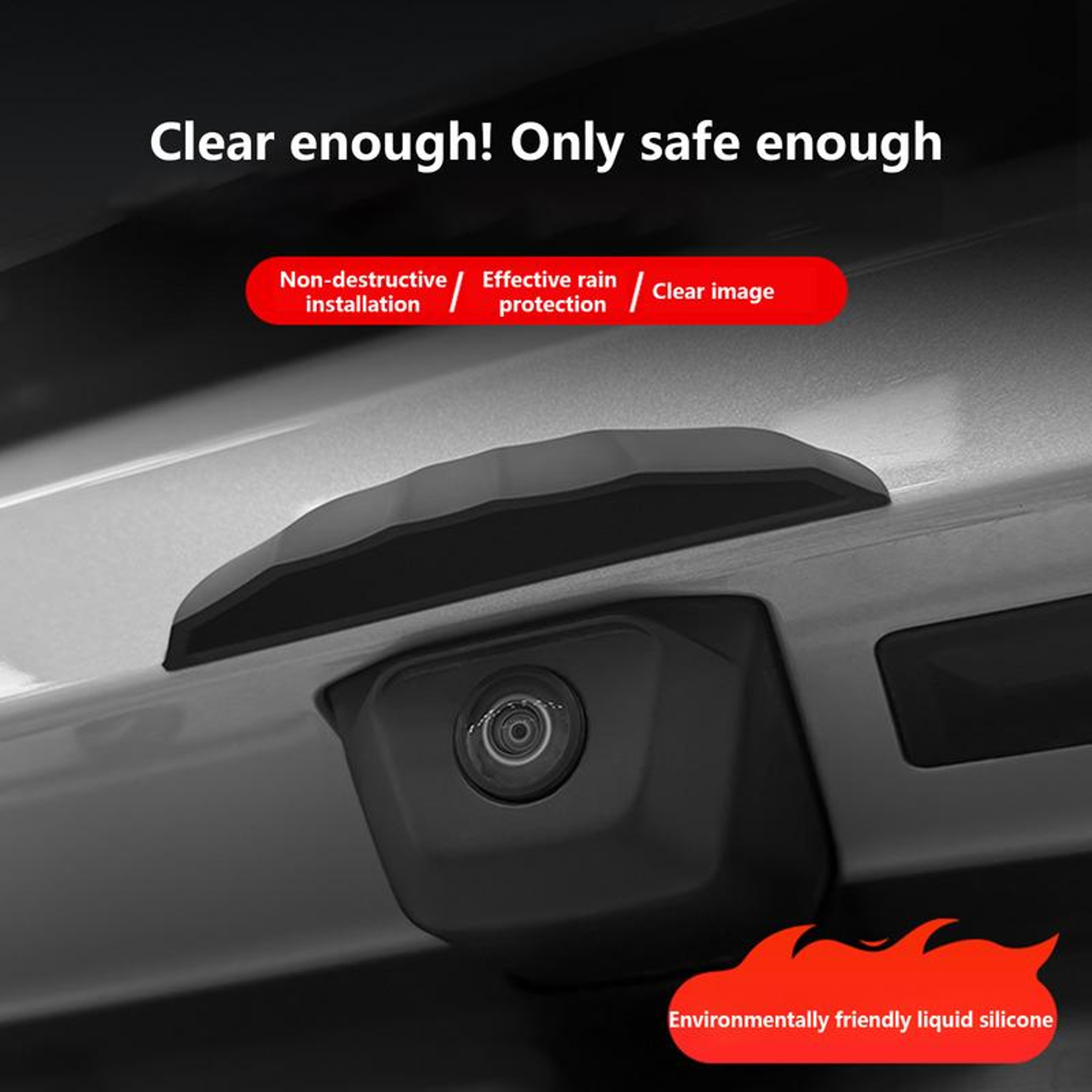 Universal Backup Camera Rain Shield Cover for Clearer Reversing in Wet Weather – view 3