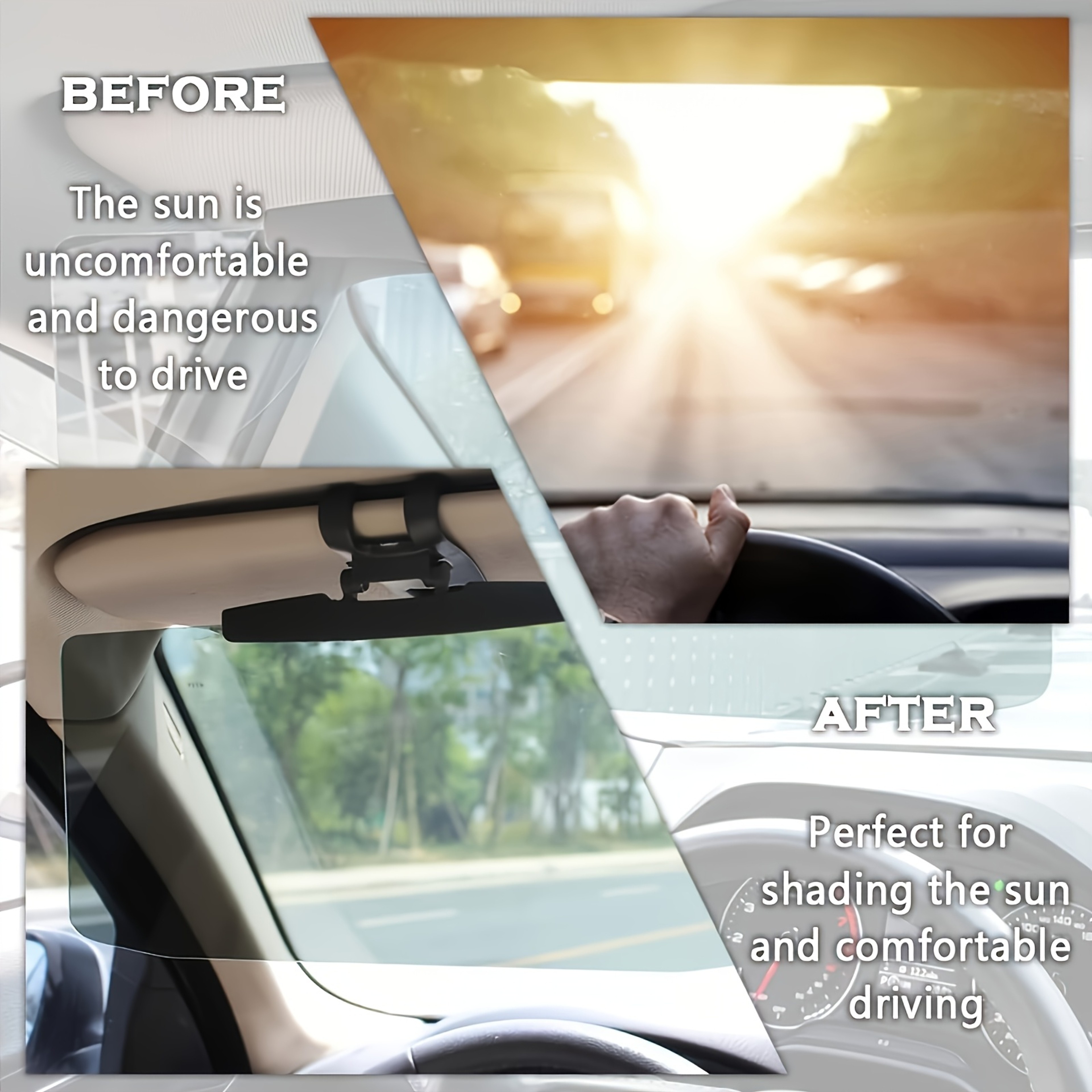 Polarized Sun Visor for Car Anti Glare Visor Extender with UV Protection – view 4