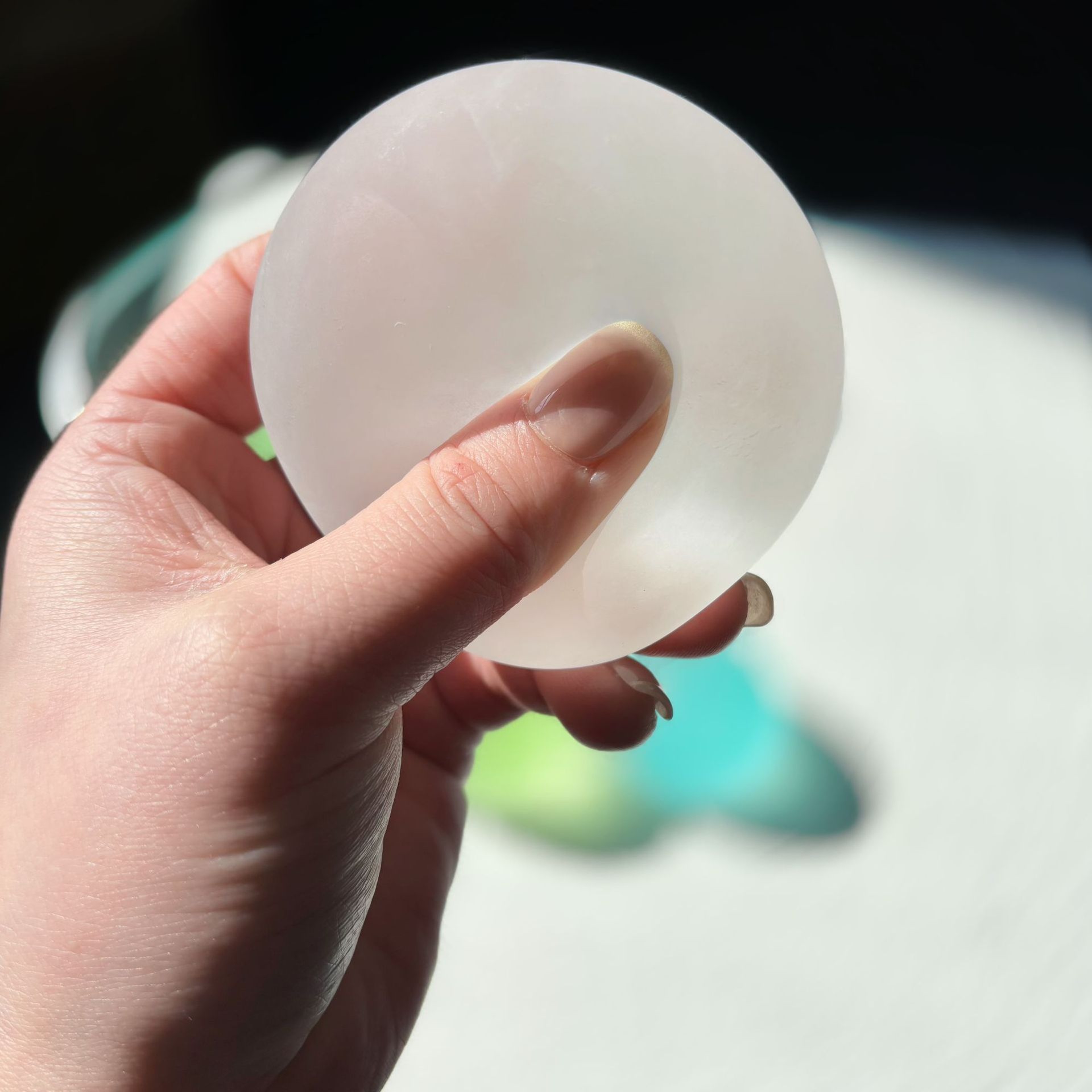 Crystal Blue Squishy Toy Slow Rebound Stress Relief Fidget For Sensory Calm 1