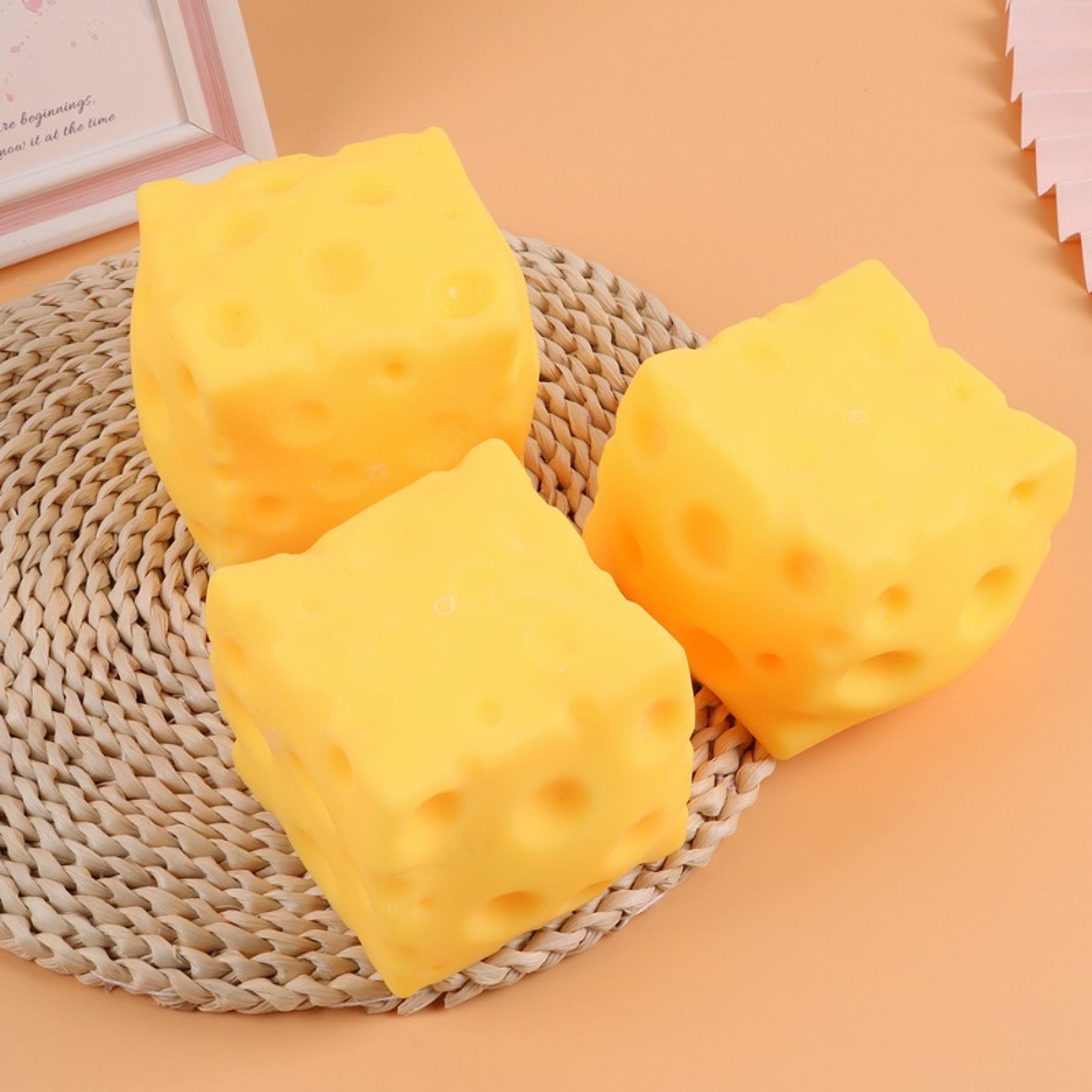 Jumbo Cheese Stress Ball Slow Rebound Fidget Toy For Anxiety Relief And Desk Fun 5