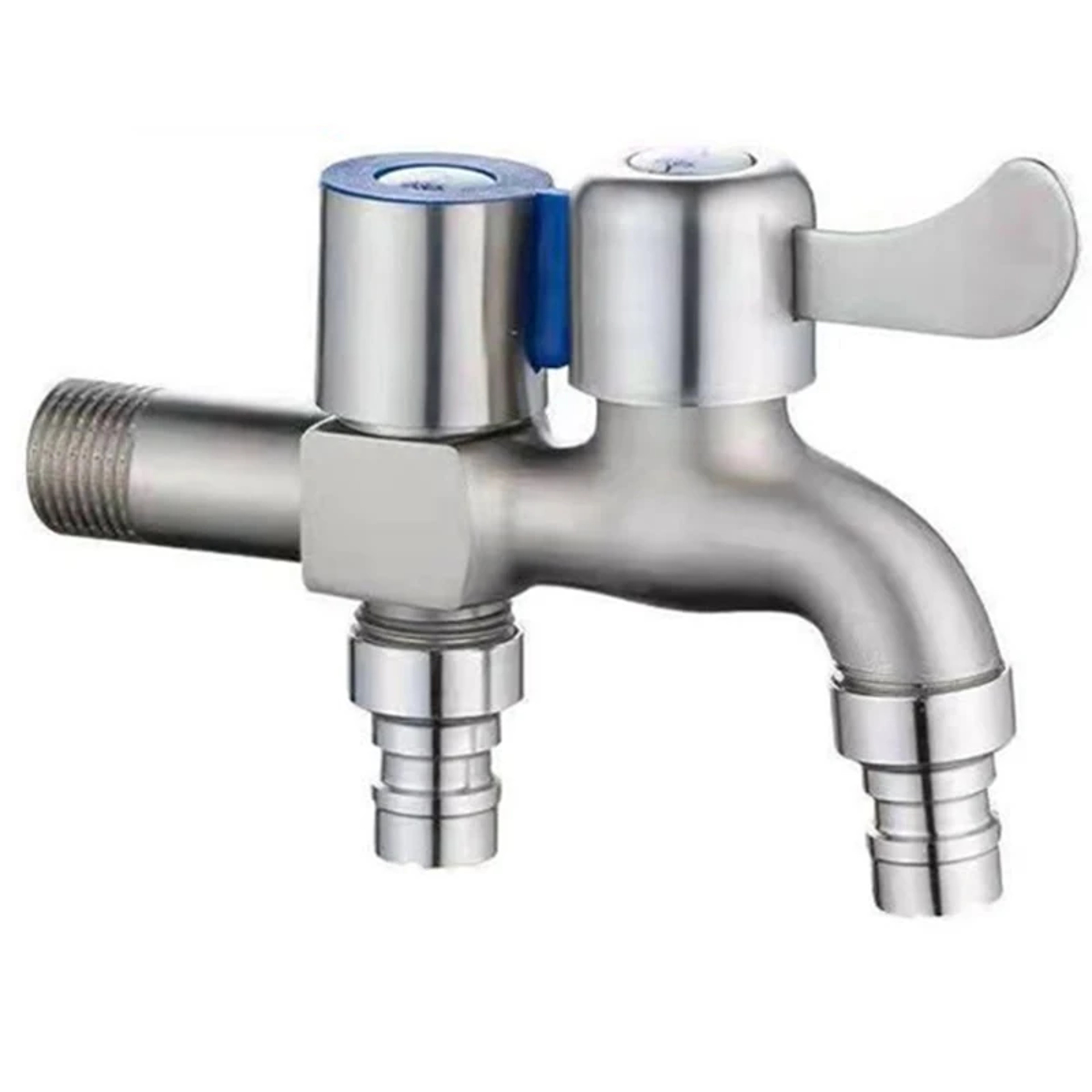 Dual Control Stainless Steel Faucet With Double Outlet Bathroom  Bidet Tap 6