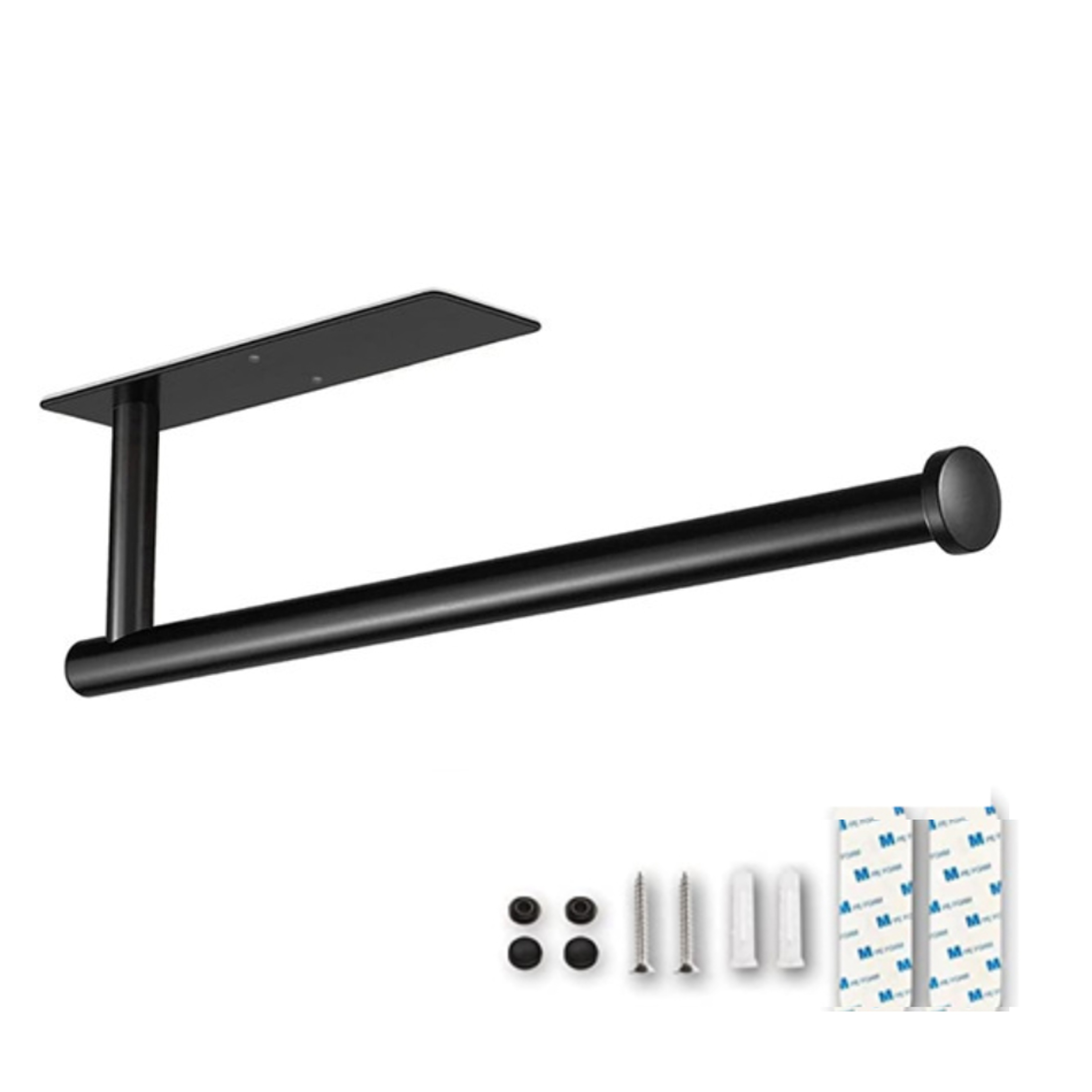 Adhesive Toilet Paper Holder Brushed Gold Stainless Steel Towel Rack – view 8