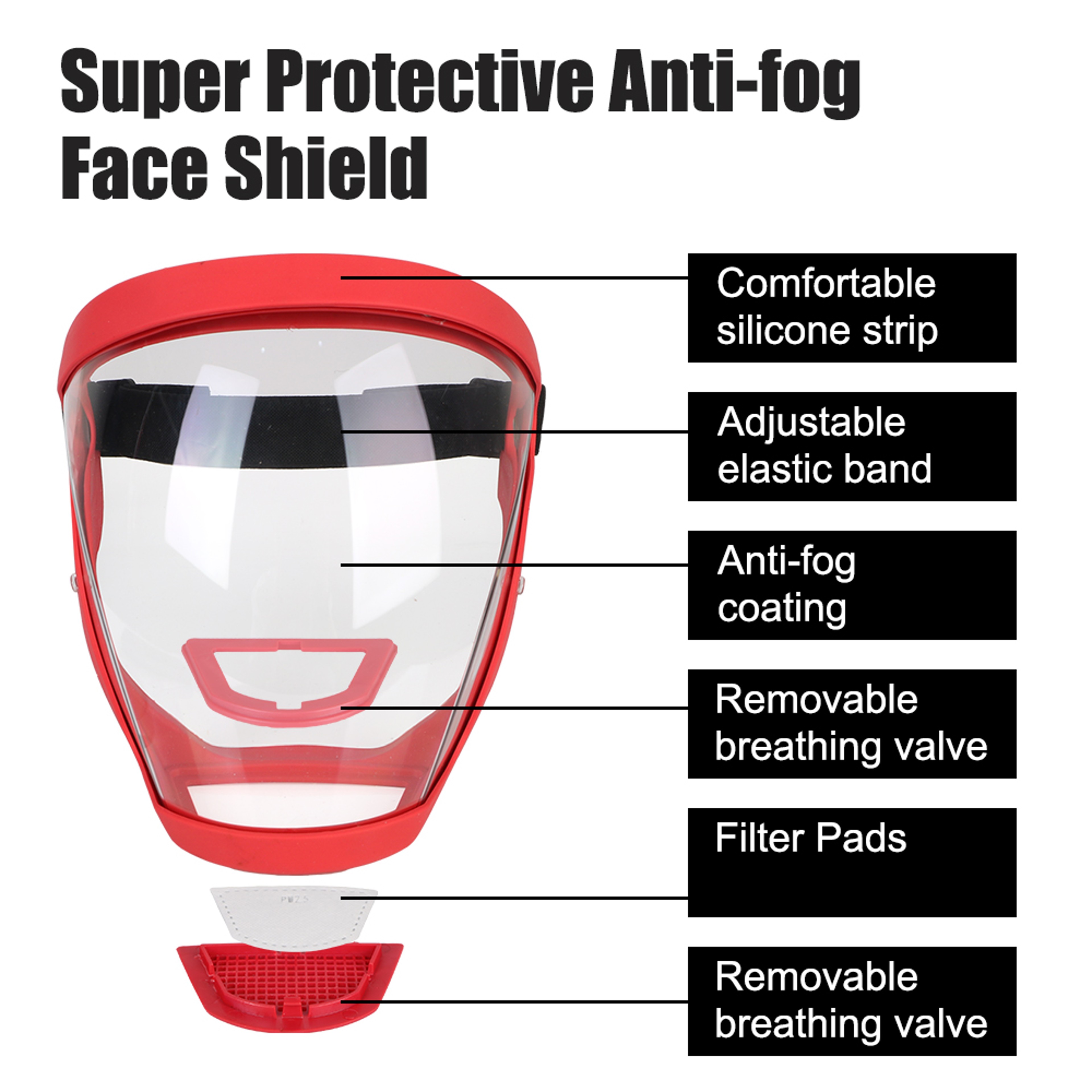 Protective Full Face Shield With Filters For Motorcycle  Cycling 2