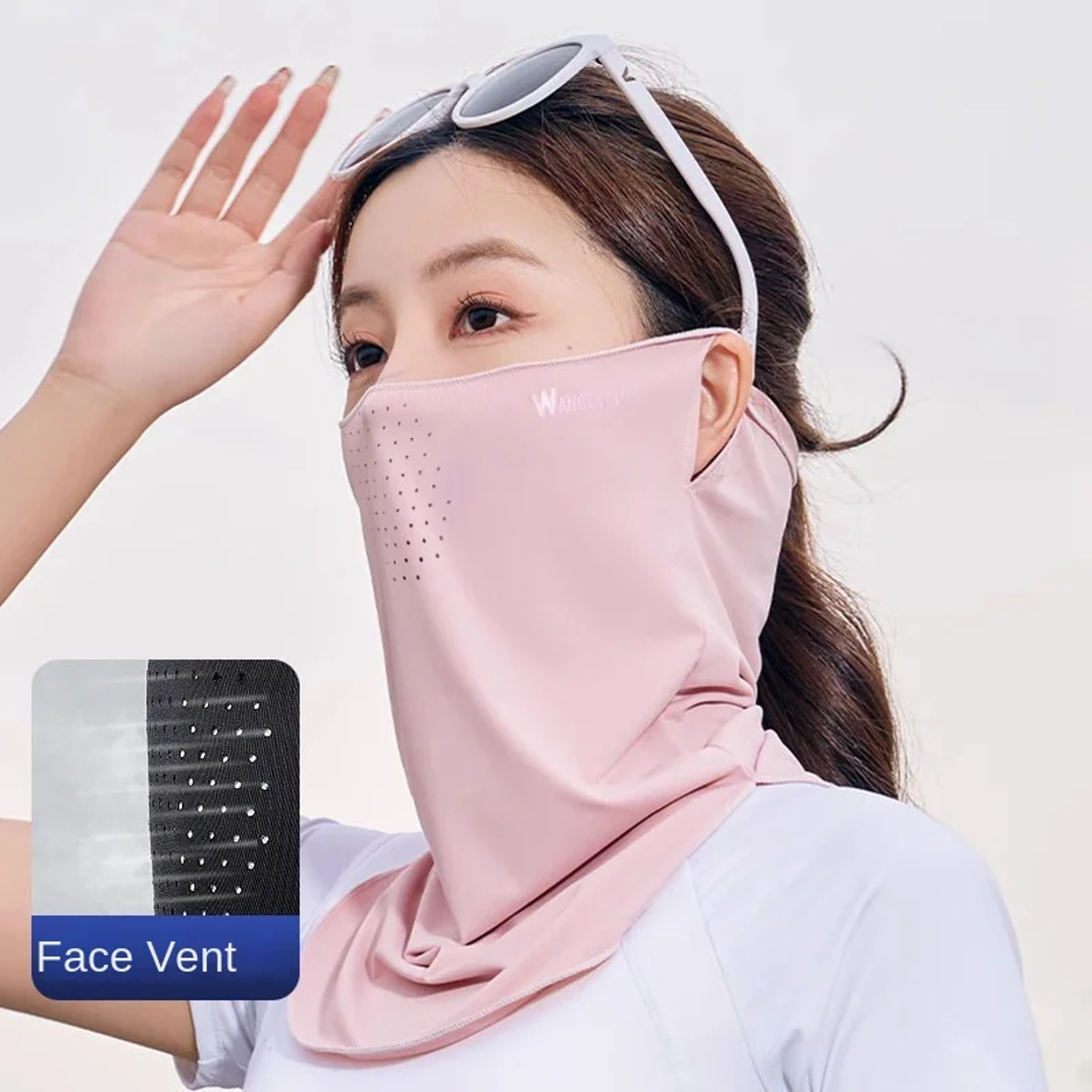 Ice Silk UV Protection Face Mask For Men  Women Breathable Summer Cycling Shield 3