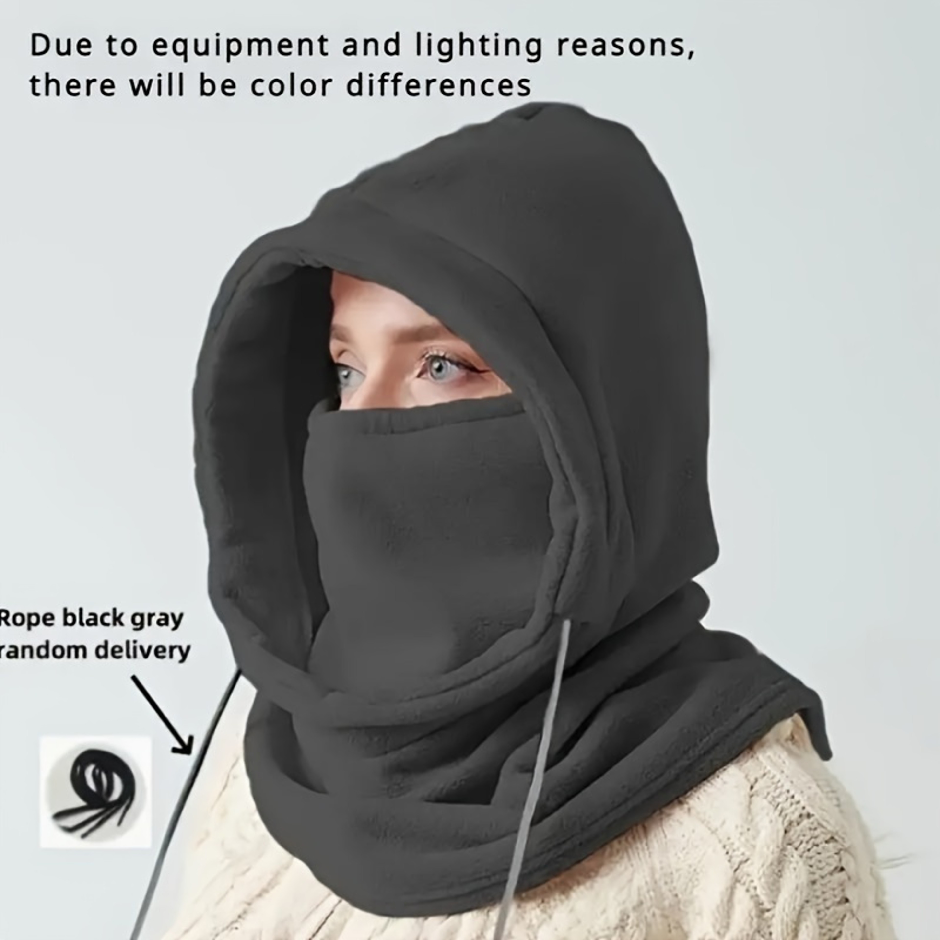 Unisex Winter Balaclava Knit Hood Windproof Mask For Cold Weather Motorcycle  Outdoor Use 1