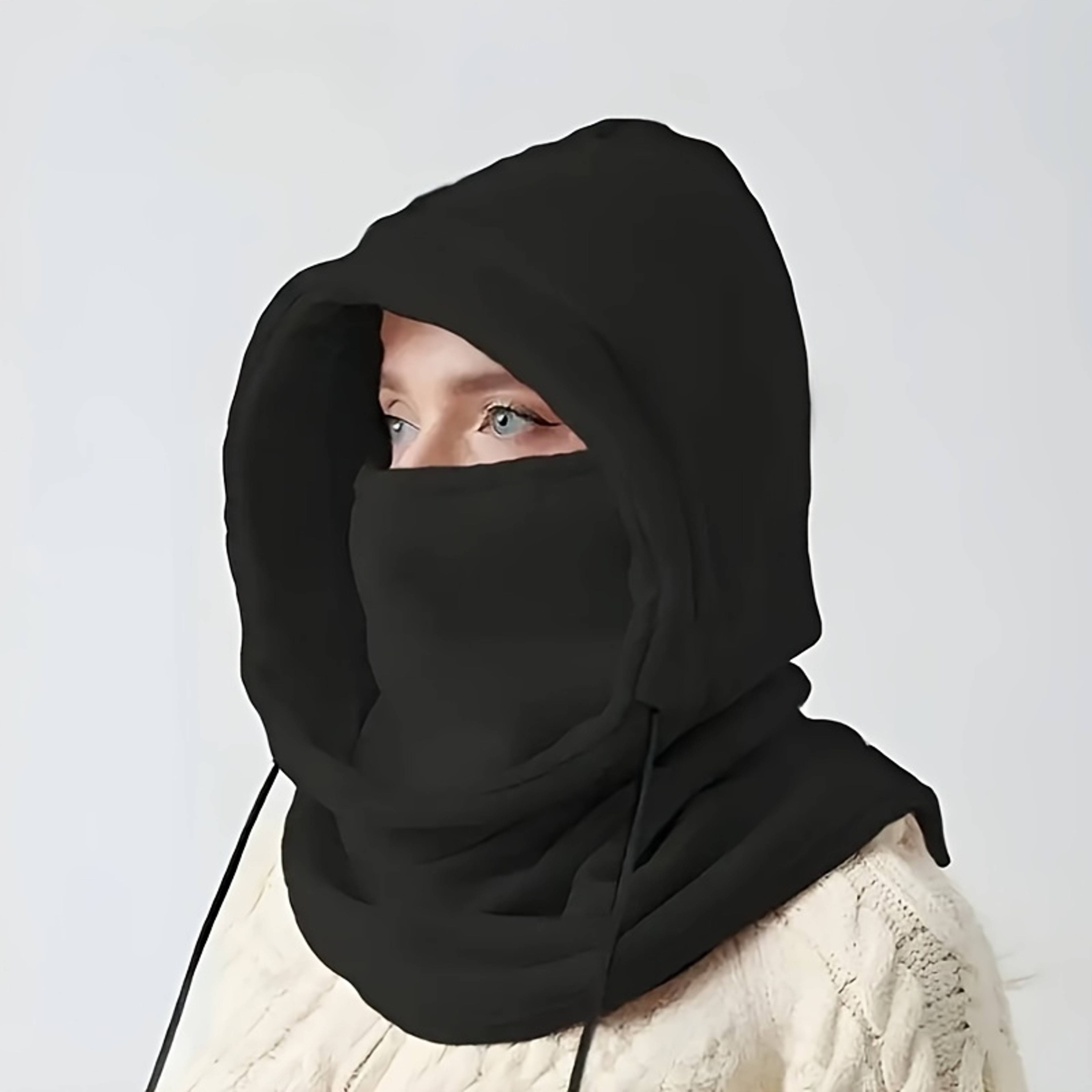 Unisex Winter Balaclava Knit Hood Windproof Mask For Cold Weather Motorcycle  Outdoor Use 2
