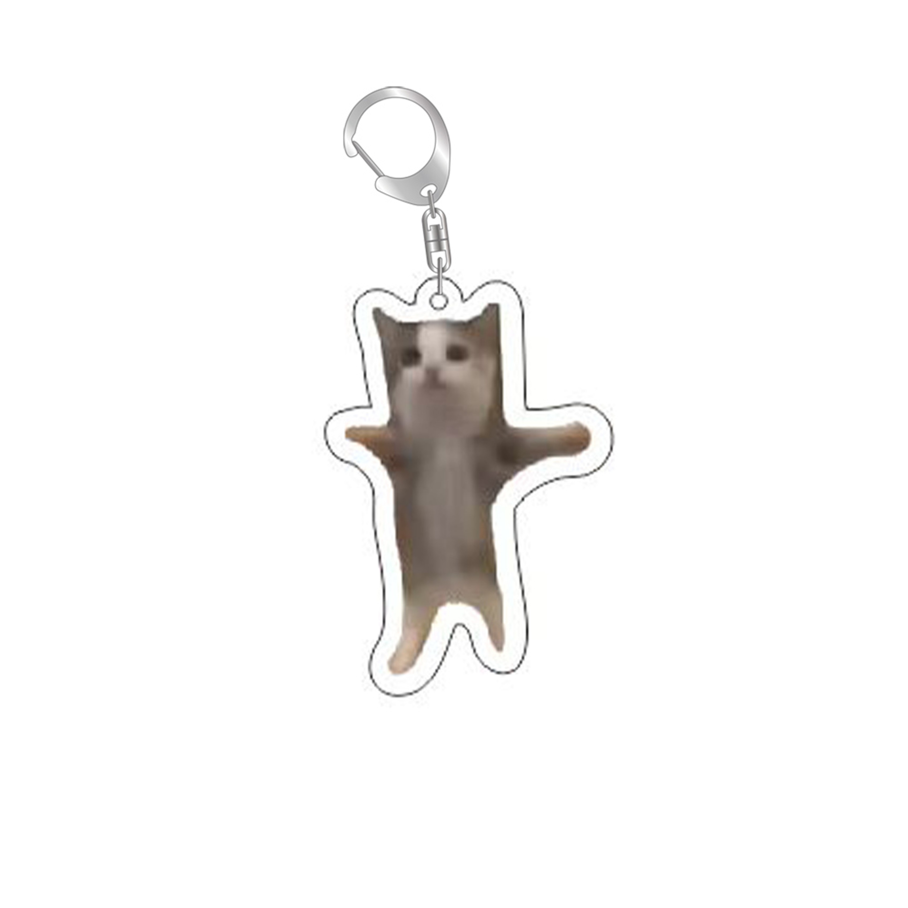 Funny Cat Meme Keychain Cute Bag Charm Gift for Cat Lovers & Best Friends – view 3