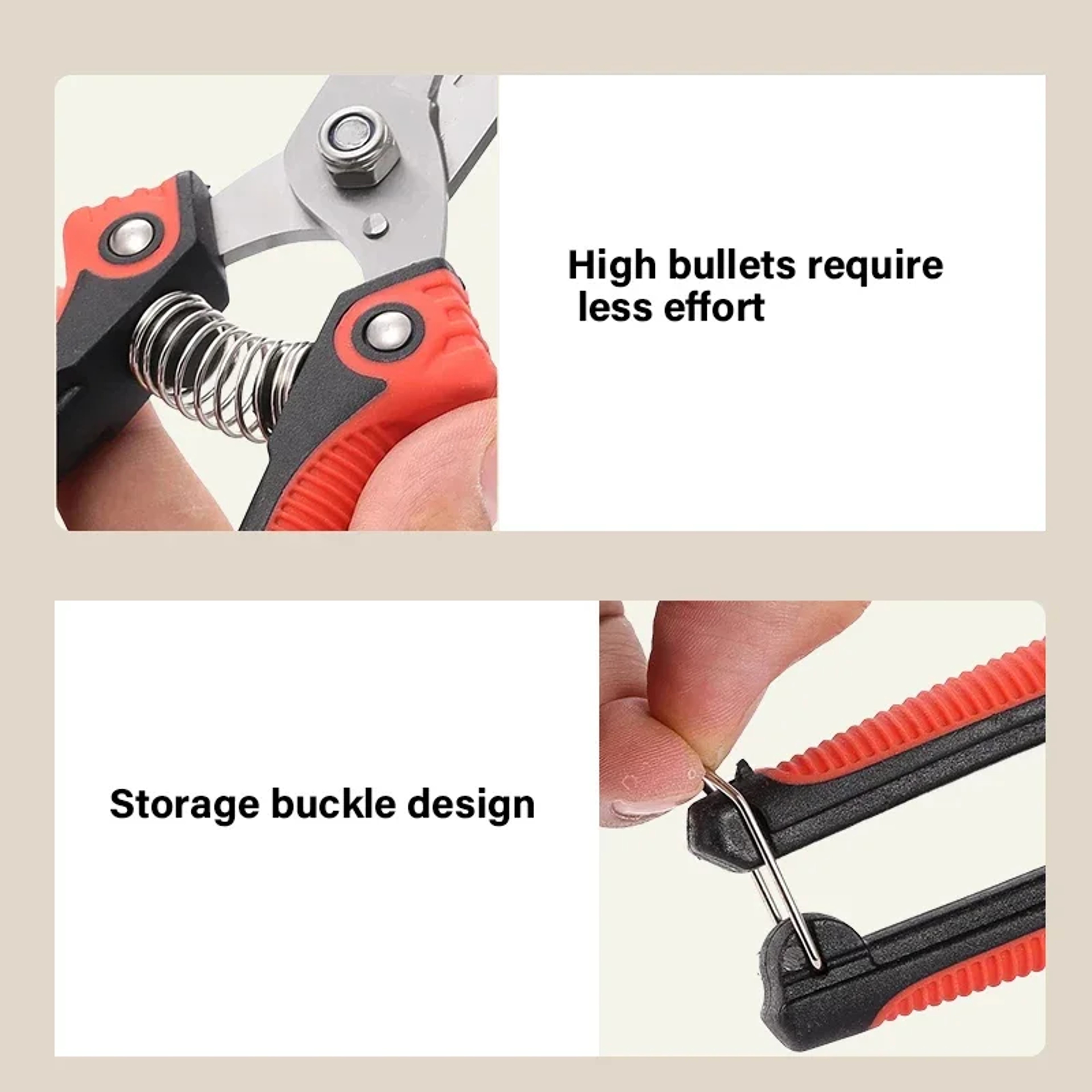 PrecisionCut Stainless Steel Pruning Shears for Garden & Fruit Tree Trimming – view 5