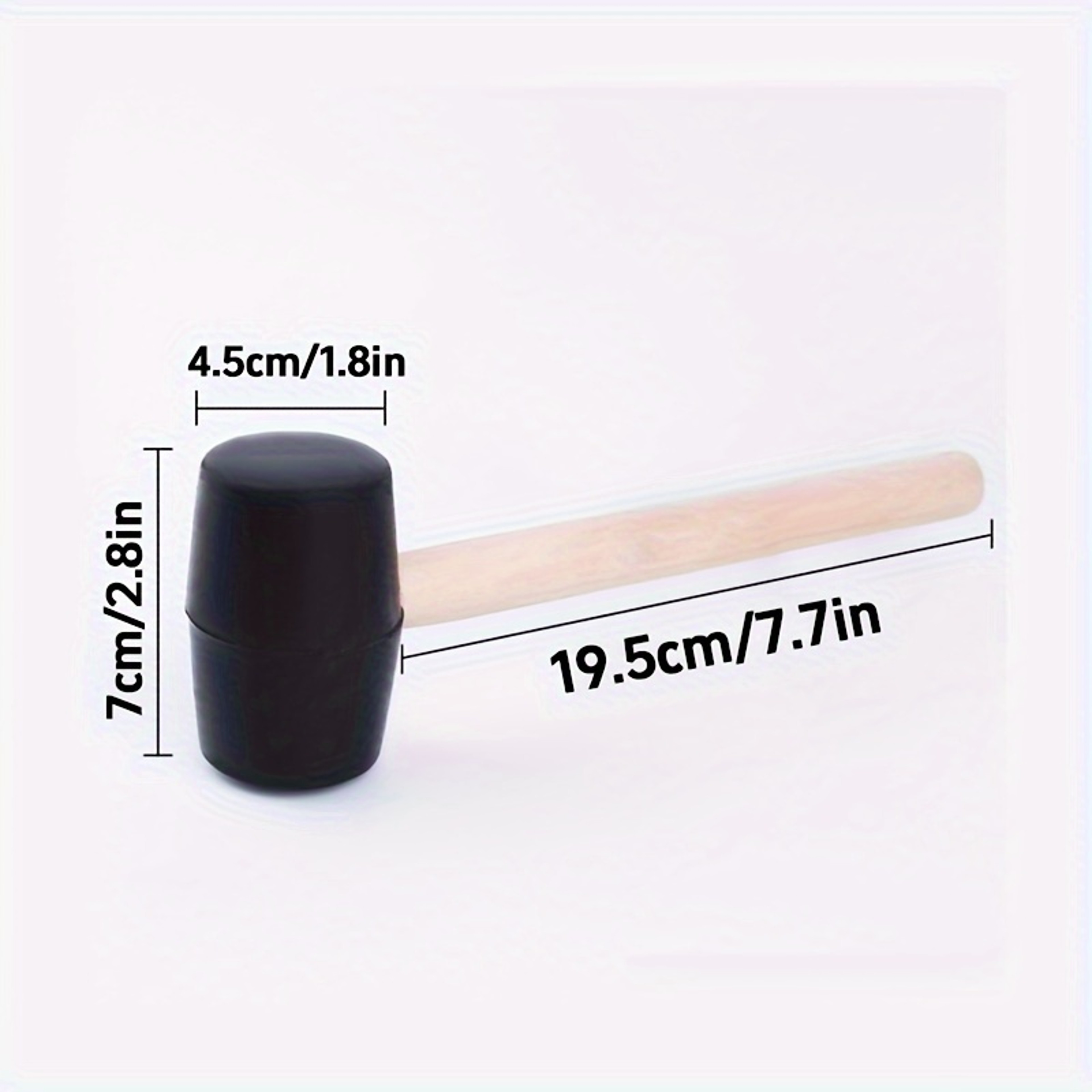 EcoGrip Rubber Mallet Hammer With Wooden Handle For Camping Flooring  Woodworking 3