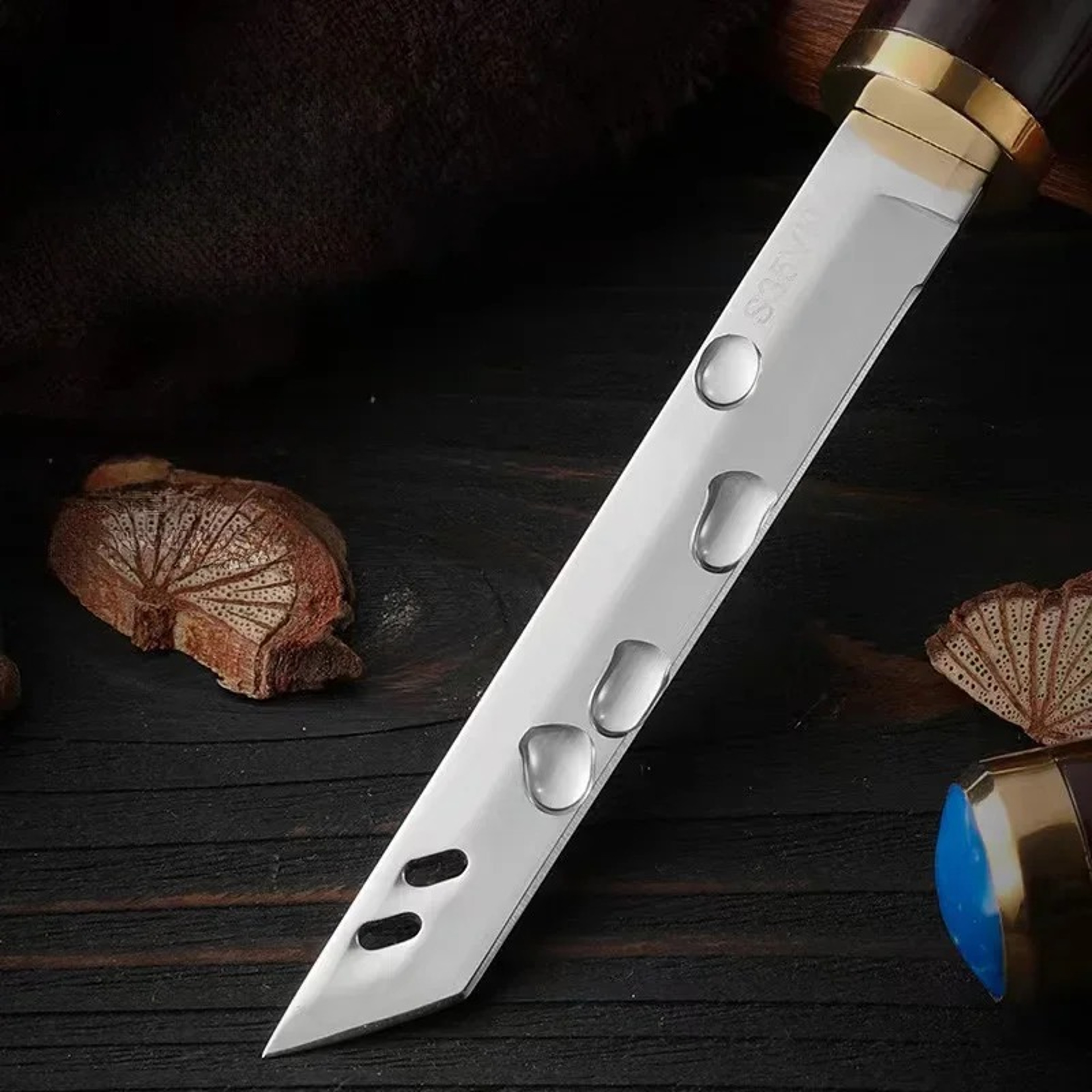 Portable EDC Pocket Knife Stainless Steel Steak & BBQ Cutting Knife – view 3