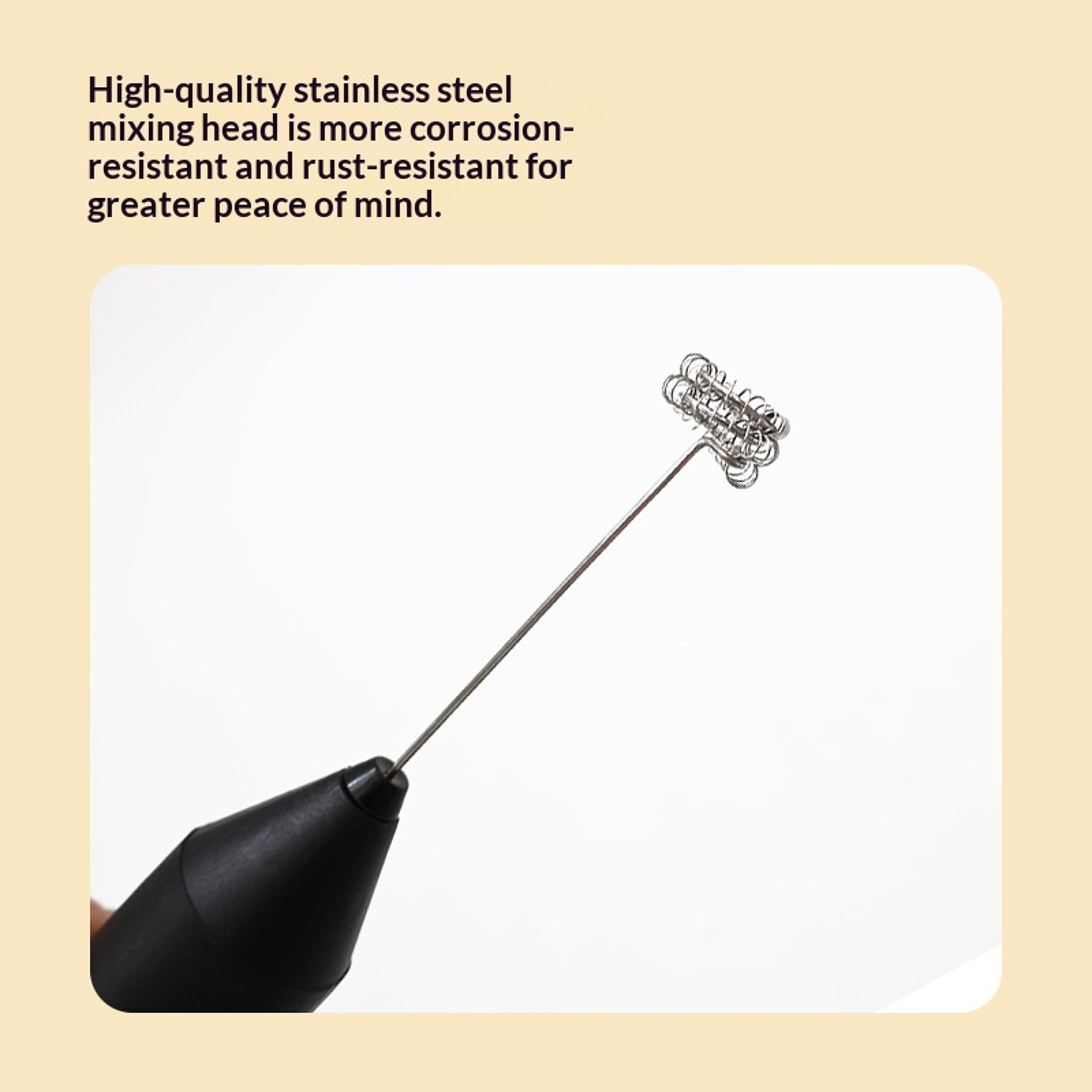 BaristaPro Handheld Milk Frother for Coffee, Latte & Matcha – view 3
