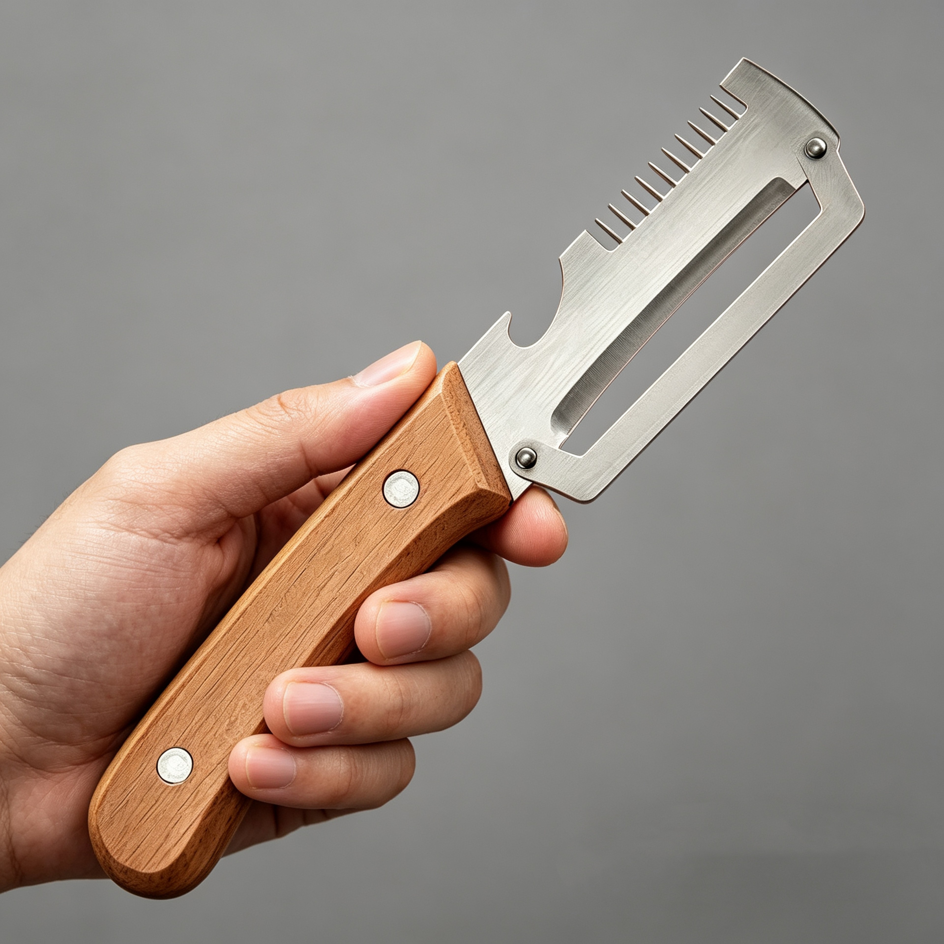 Wood Handle Vegetable Peeler & Fruit Slicer for Smooth, Effortless Kitchen Prep – view 2