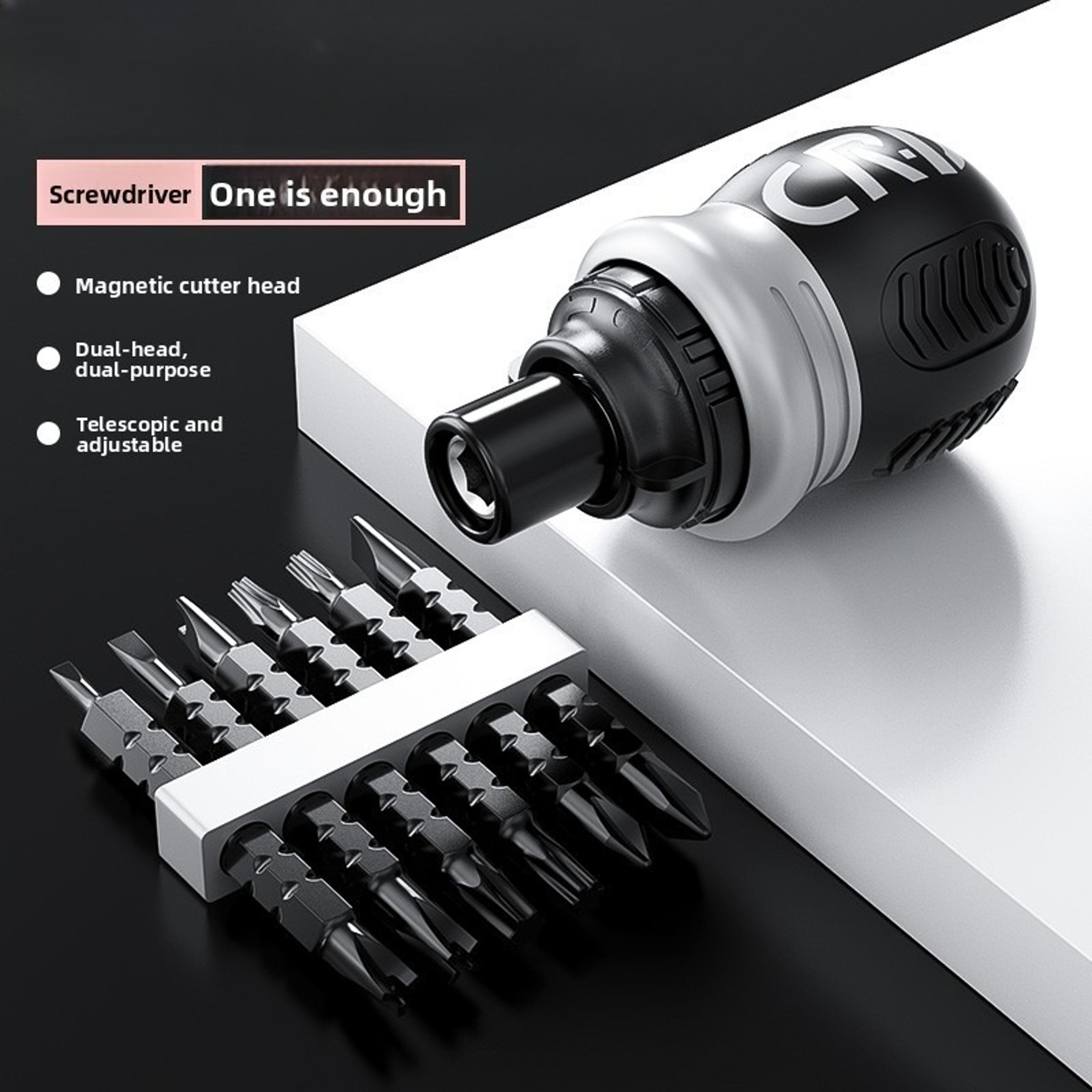 Magnetic Ratchet Screwdriver Set With Phillips  Flat Head Bits For Quick Home Repairs 0