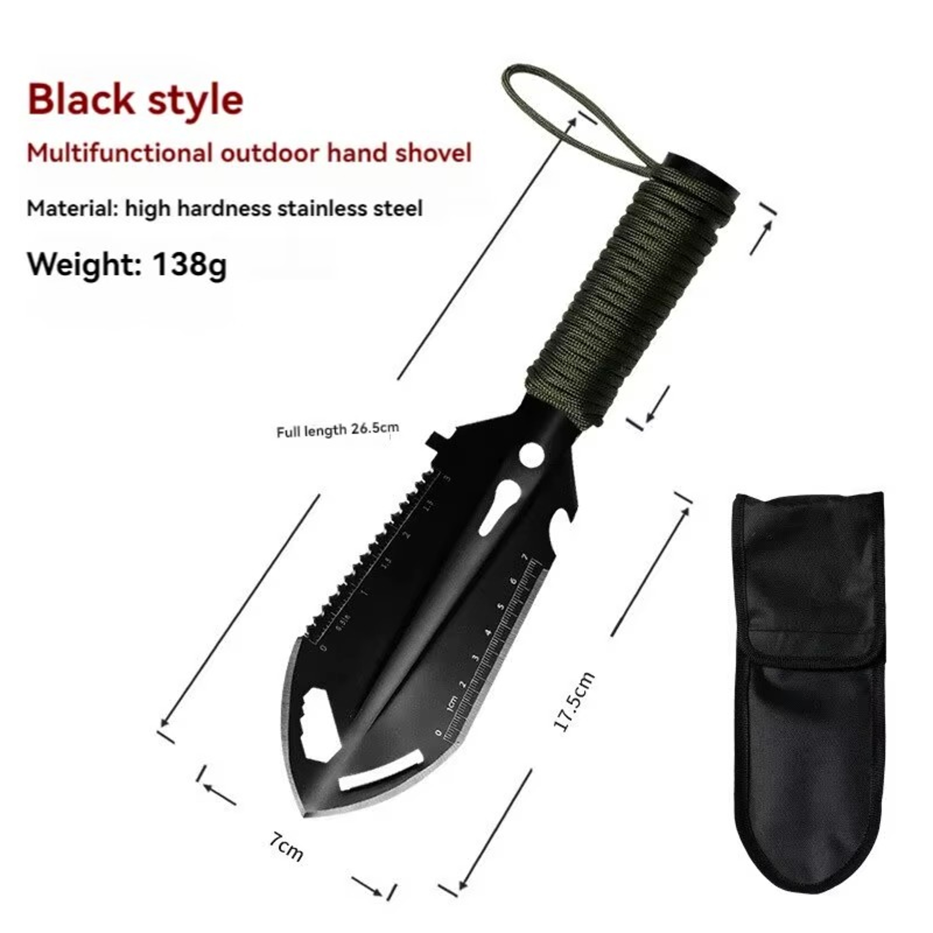 Tactical Folding Survival Shovel With Pickaxe For Camping Off Road  Emergency Use 7