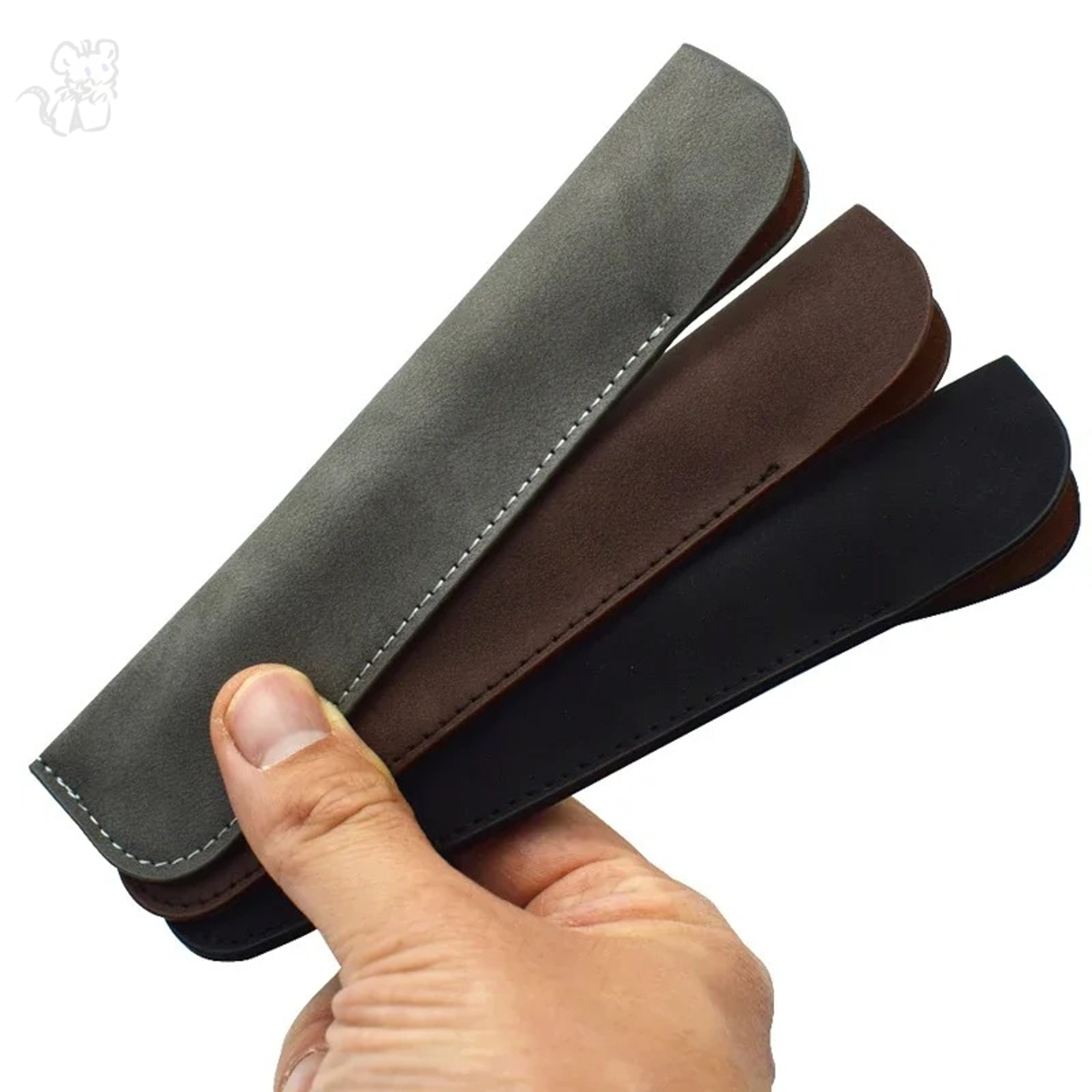Elegant Single Pen Sleeve Case PU Leather Pen Holder For Office School  Gifts 1
