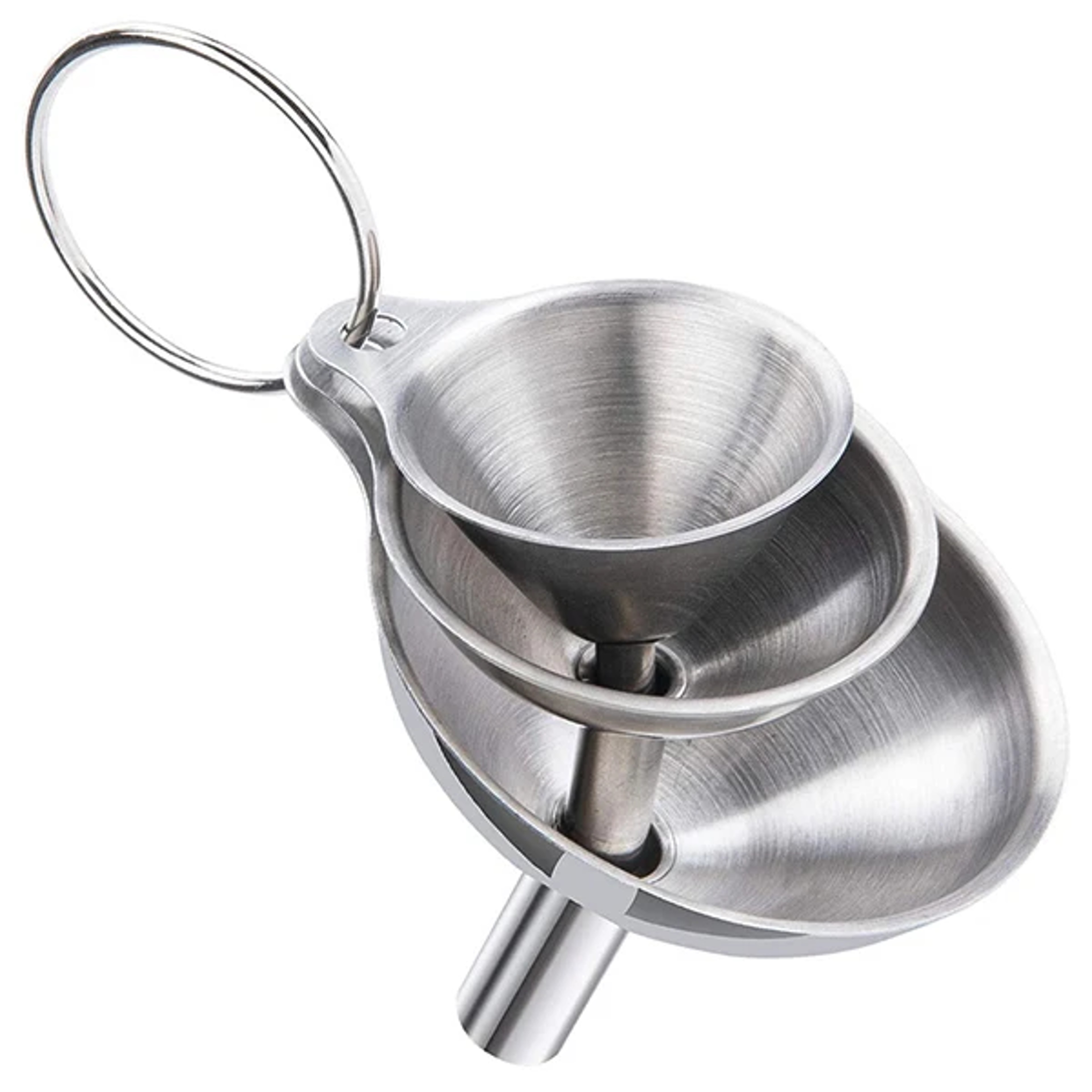 Stainless Steel Mini Funnel Set For Bottles Essential Oils  Powder Filling 6