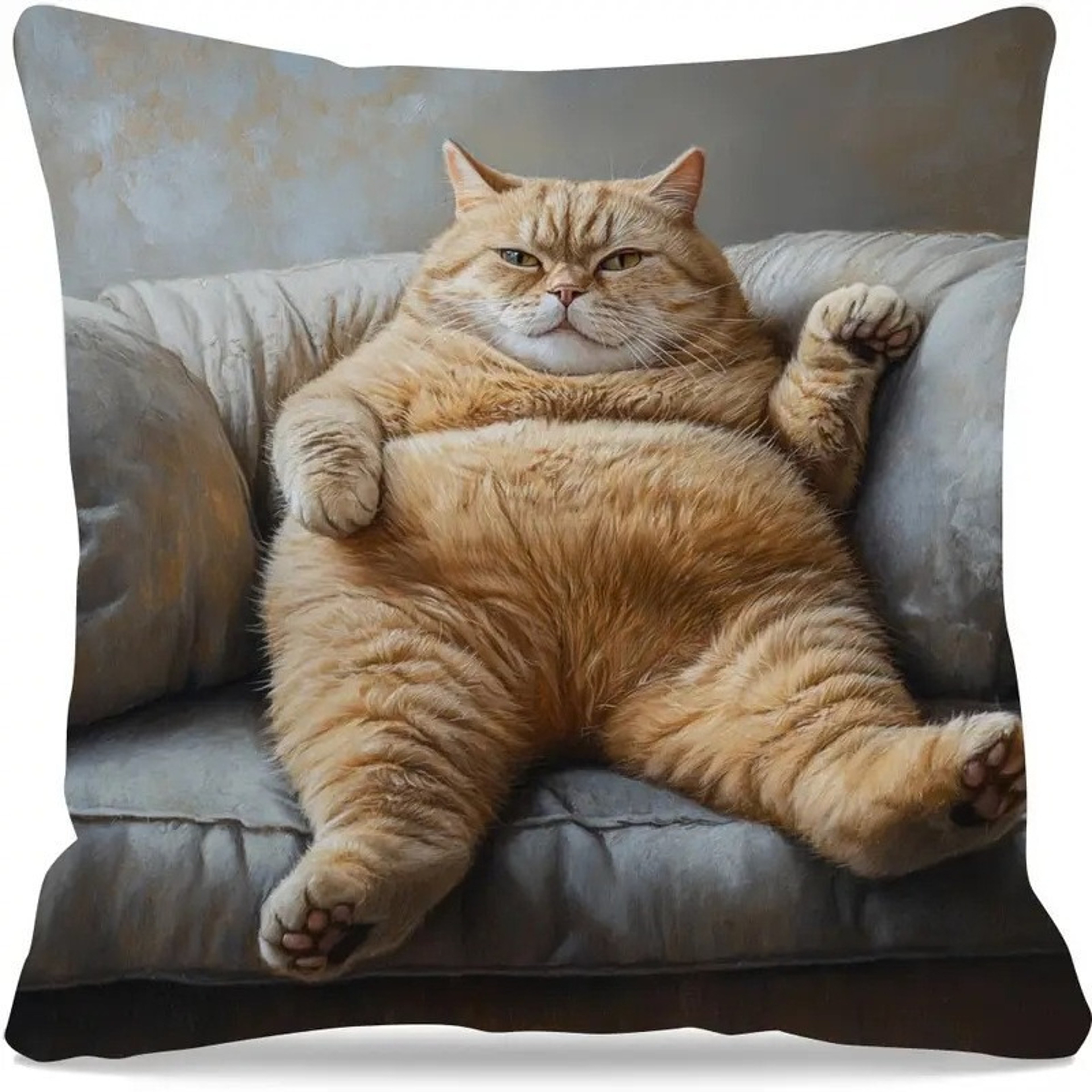 Cute Cartoon Cat Pillow Cover for Sofa Decor Cozy Cat Cushion Cover Gift for Cat Lovers – view 6