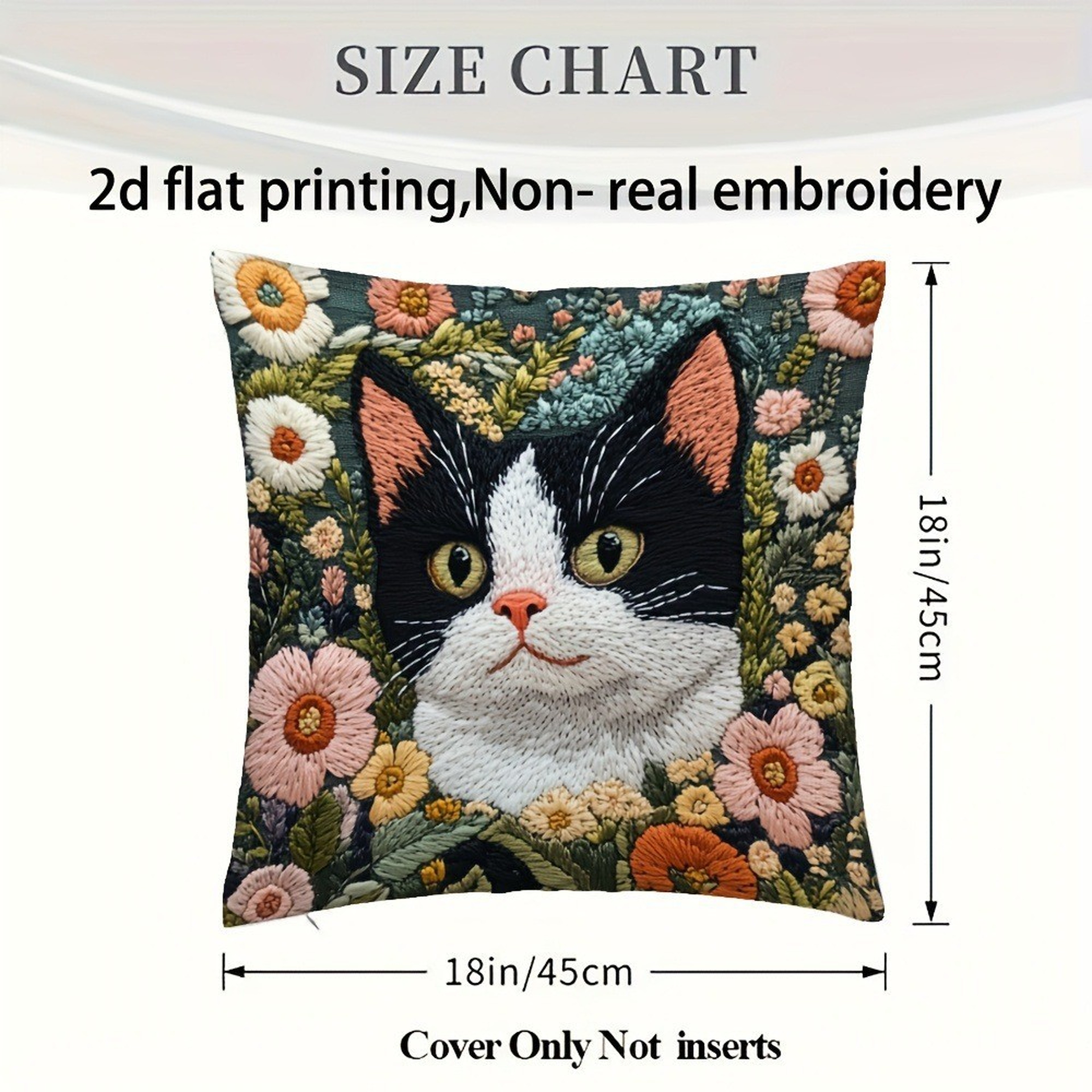 Cute Cartoon Cat Pillow Cover for Sofa Decor Cozy Cat Cushion Cover Gift for Cat Lovers – view 16
