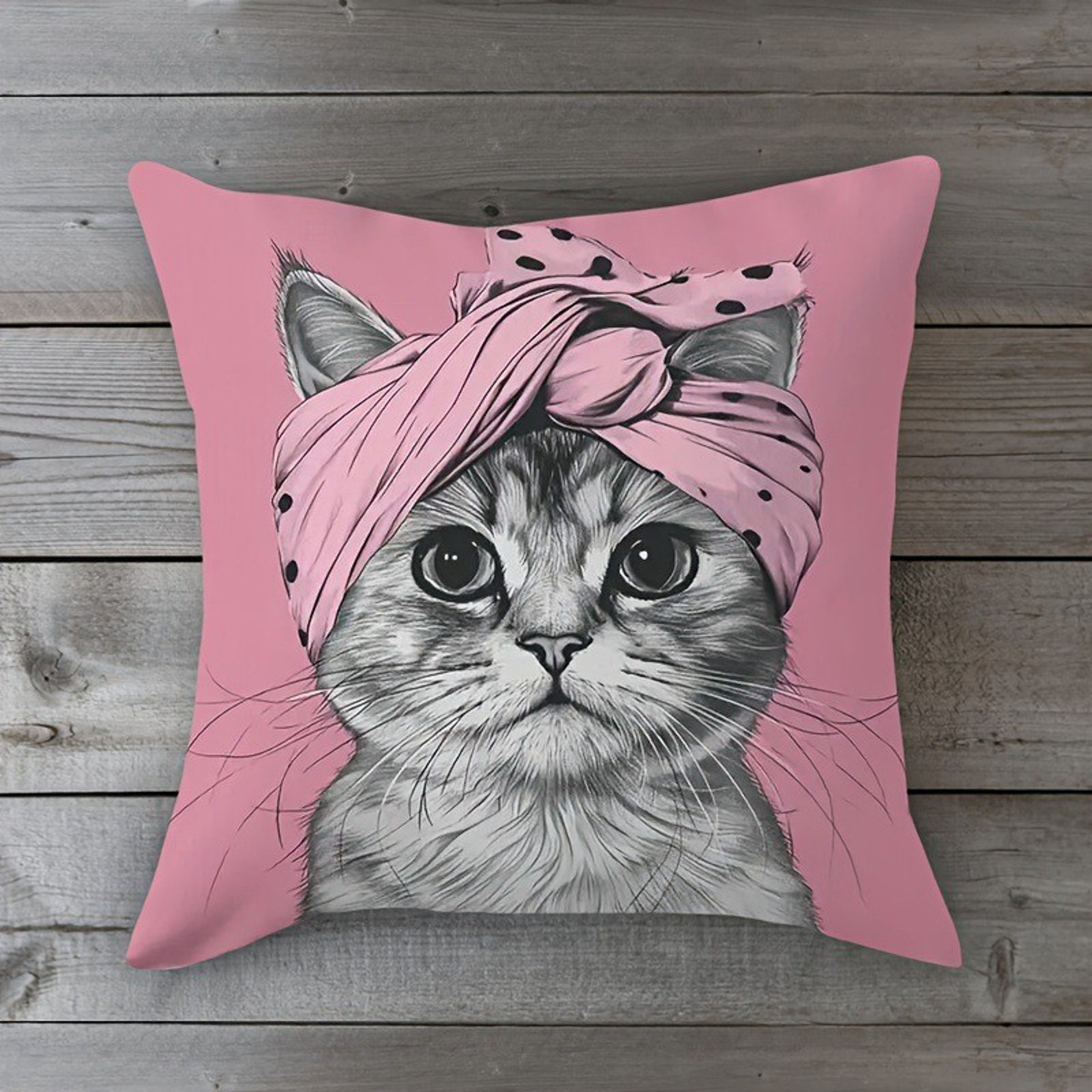 Cute Cartoon Cat Pillow Cover for Sofa Decor Cozy Cat Cushion Cover Gift for Cat Lovers – view 15