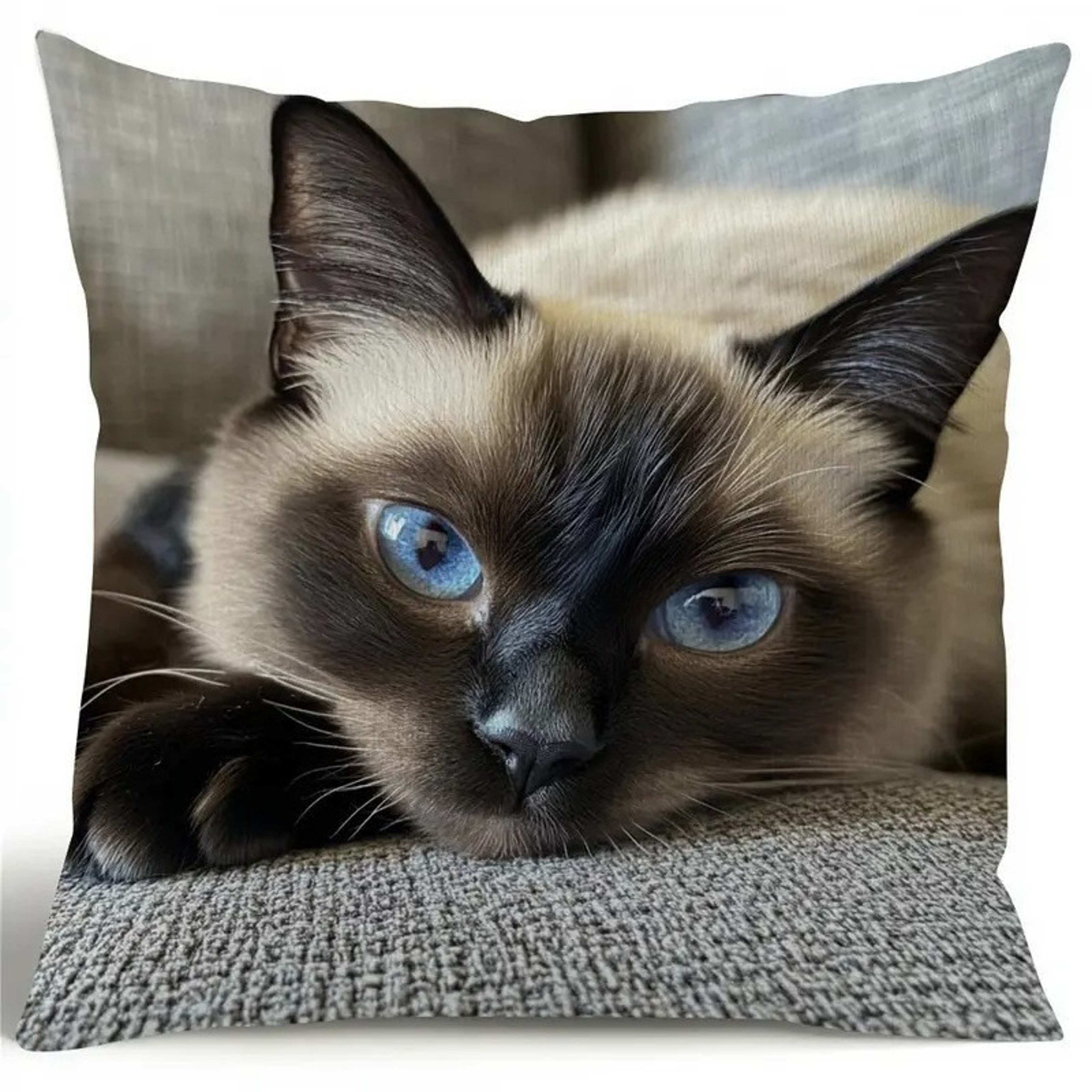 Cute Cartoon Cat Pillow Cover for Sofa Decor Cozy Cat Cushion Cover Gift for Cat Lovers – view 17