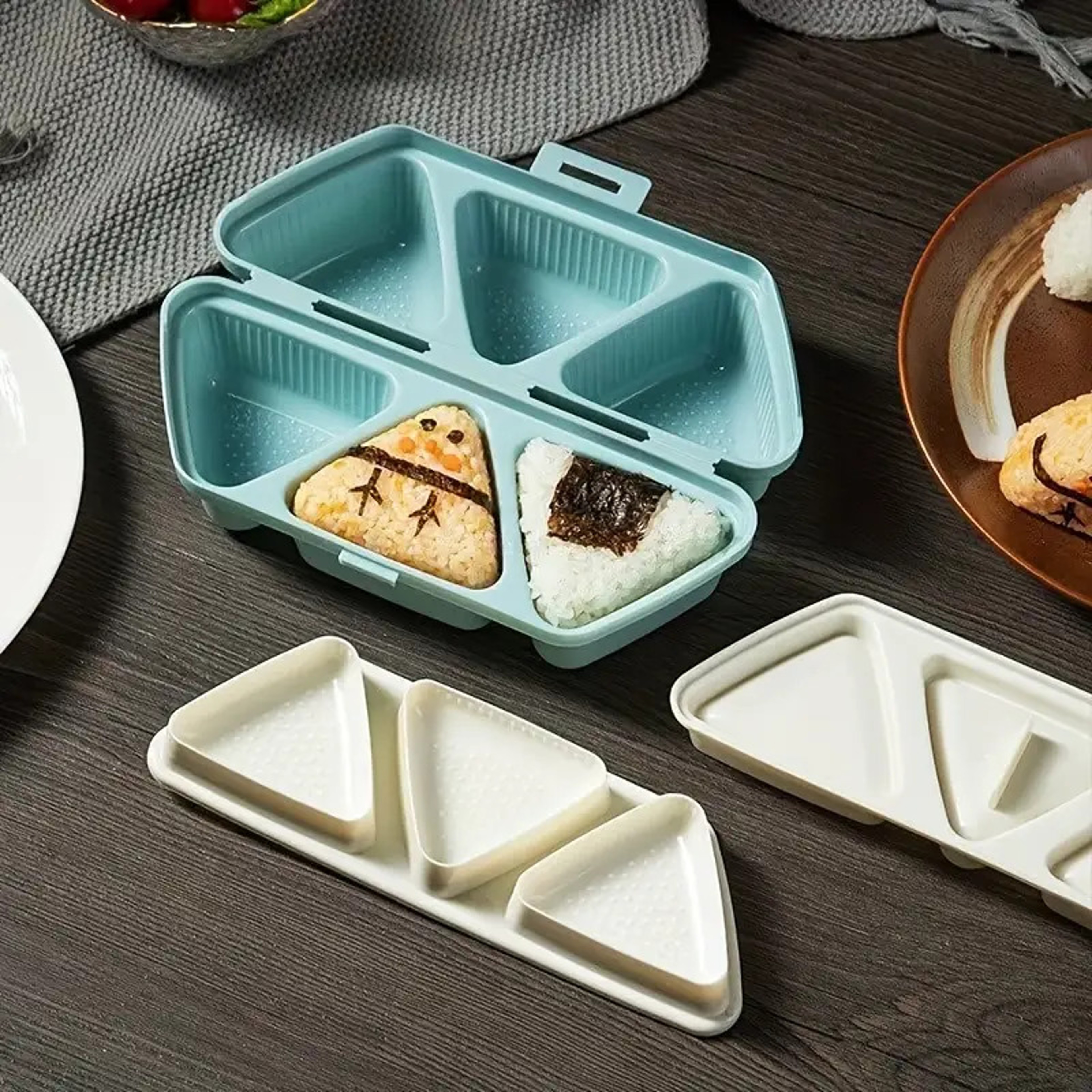 Grid Onigiri Mold Sushi Rice Ball Maker Bento Press Kit – view 4