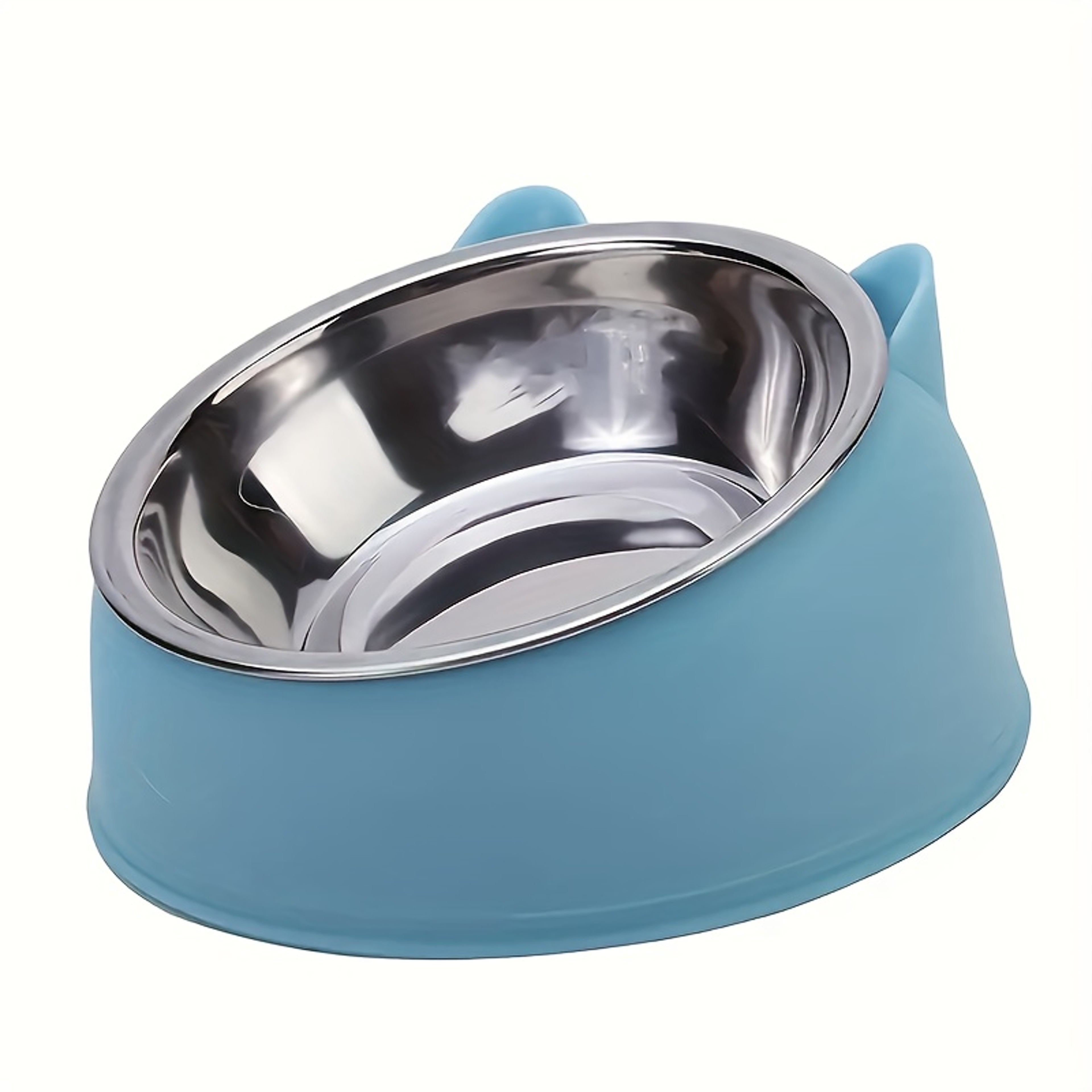WhiskerEase Elevated Cat Bowl with Stainless Steel Tilted Feeding Dish for Cats – view 8