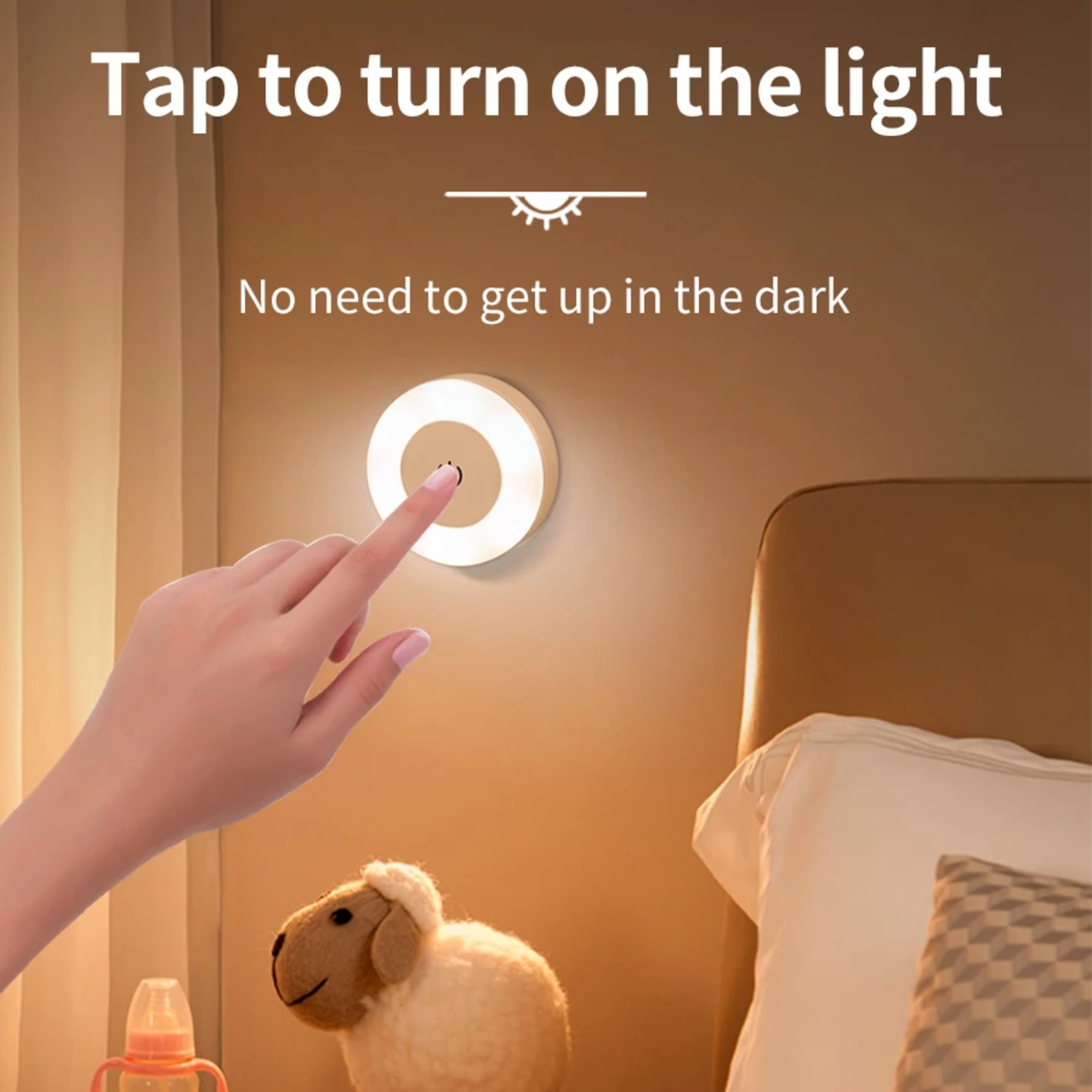 LumiTap Rechargeable Wall Light Portable Touch Night Lamp For Bedroom And Living Room 1