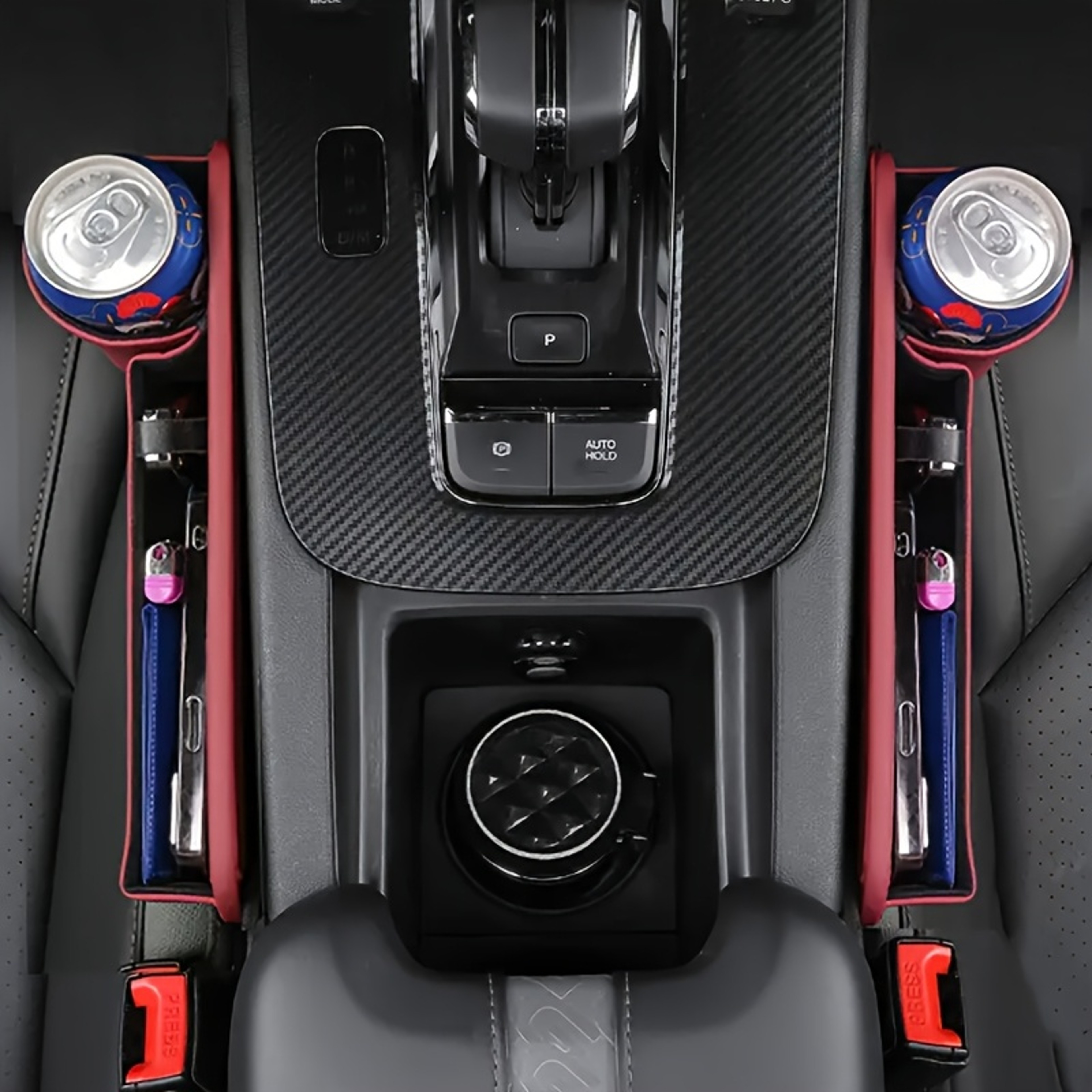 DriveEase Car Seat Gap Organizer and Cushion Set for Leak Free Storage and Safer Driving – view 2
