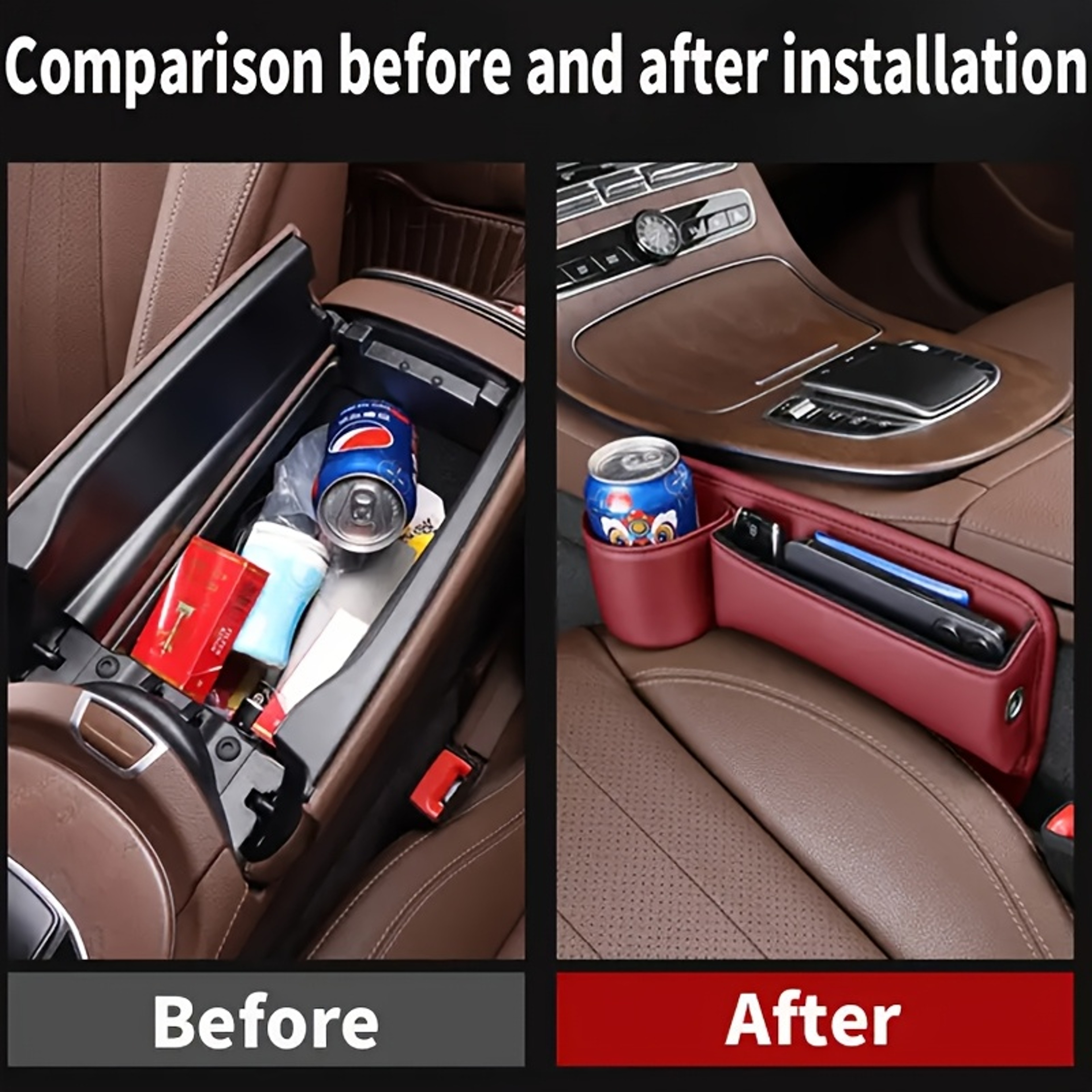 DriveEase Car Seat Gap Organizer and Cushion Set for Leak Free Storage and Safer Driving – view 4