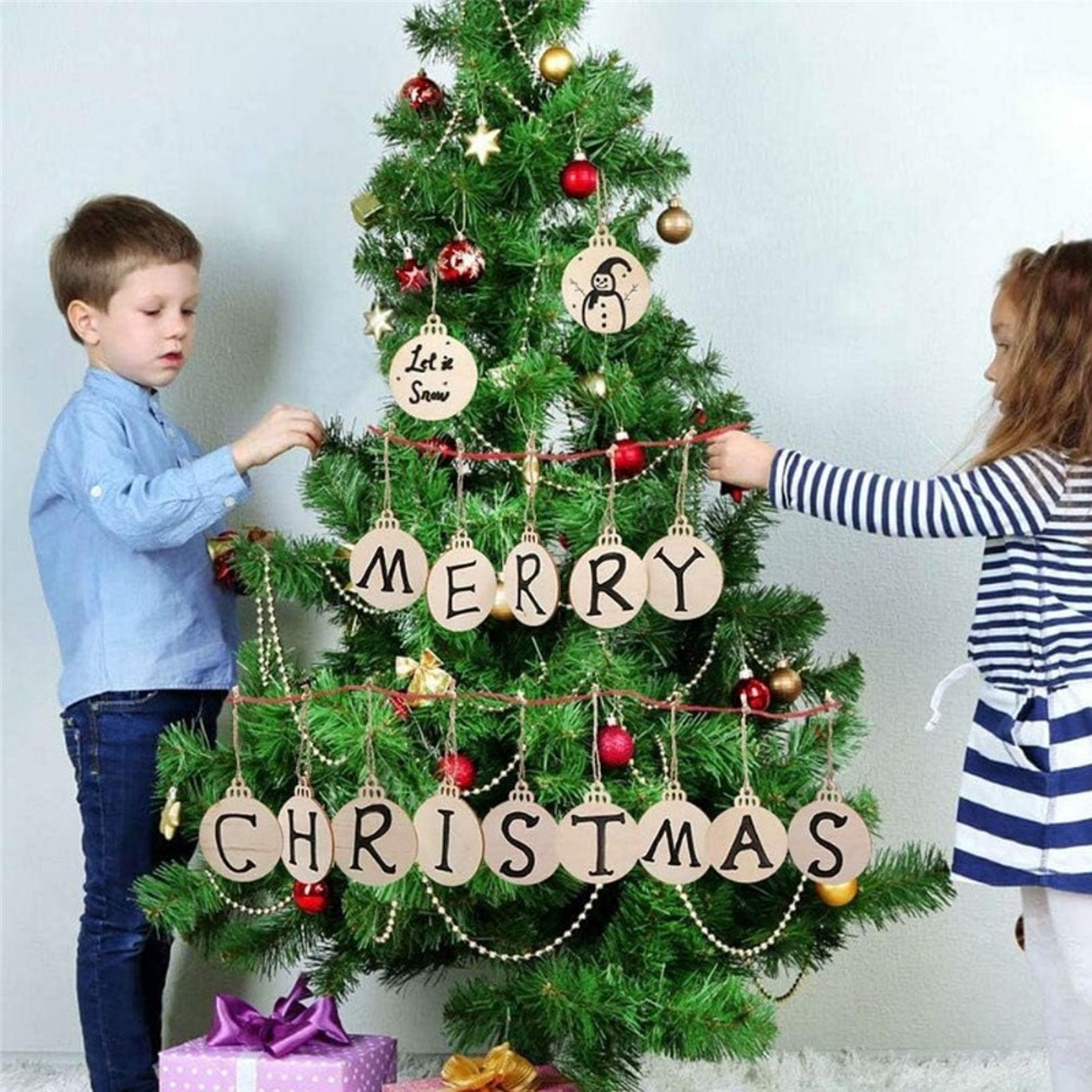 Wooden Craft Discs for DIY Ornaments & Rustic Decor Set – view 3