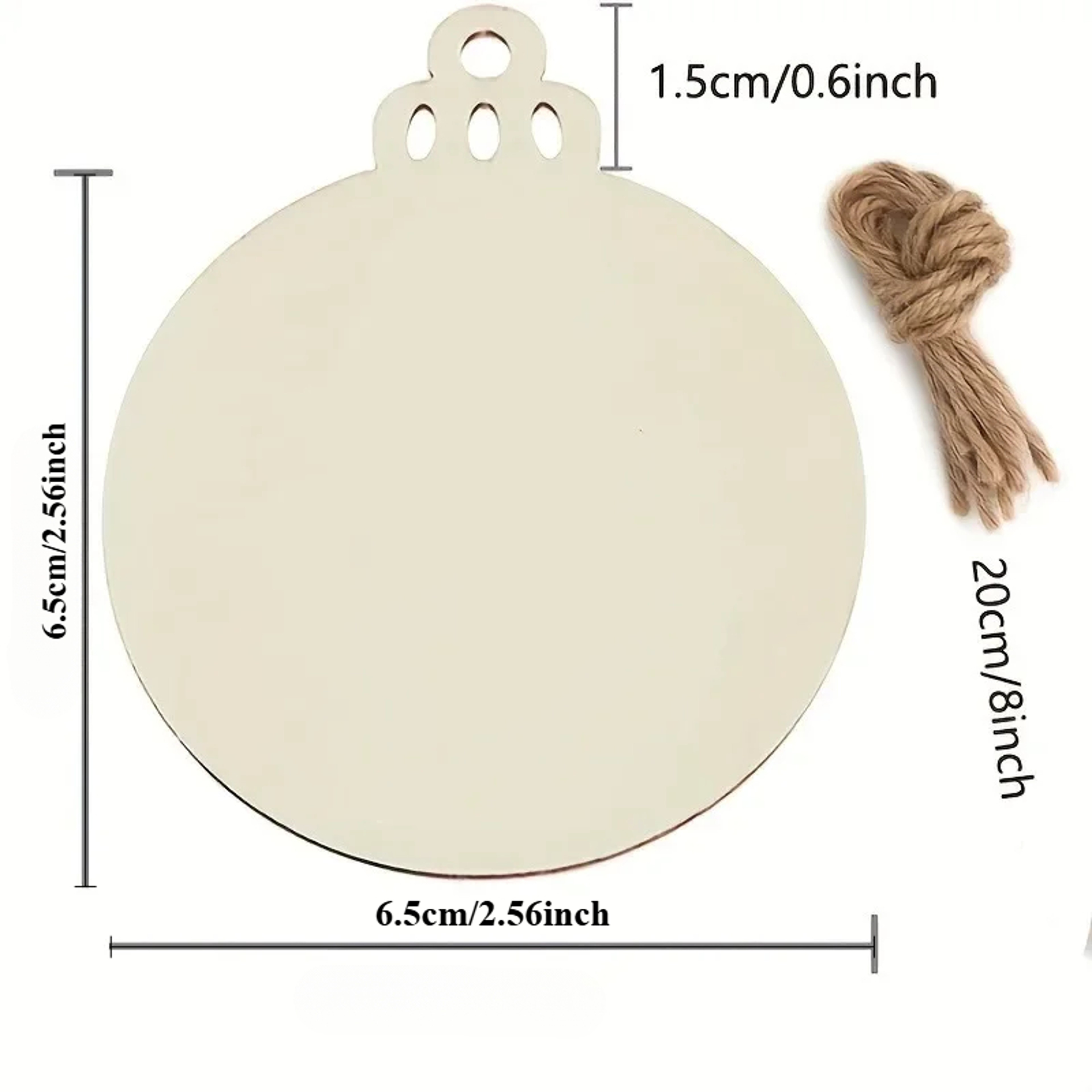 Wooden Craft Discs for DIY Ornaments & Rustic Decor Set – view 6