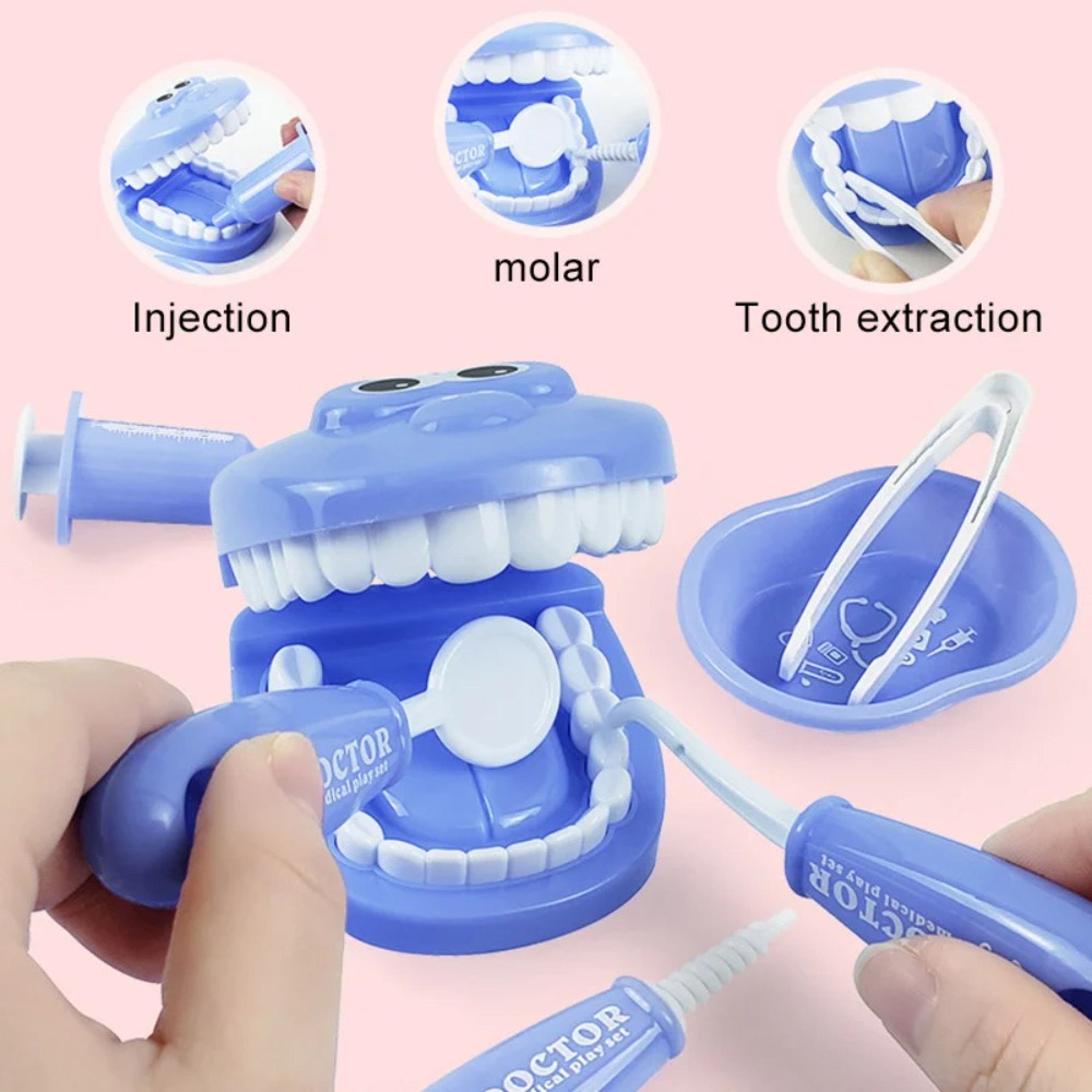 Kids Dentist Play Set Medical Kit for Pretend Play and Healthy Brushing Habits – view 5