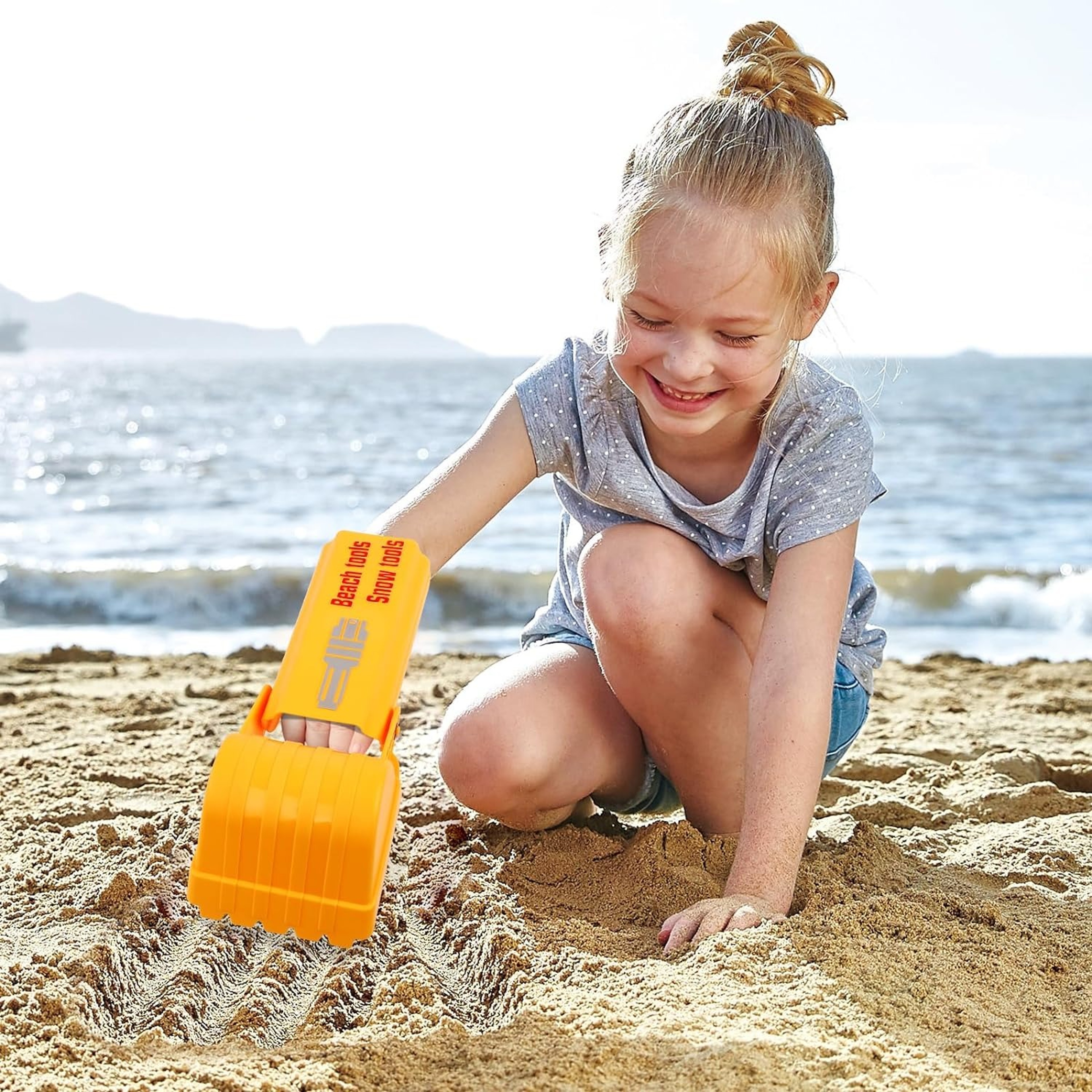 Kids Beach Sand Digger Toy Set for Sandbox Garden and Outdoor Play – view 1