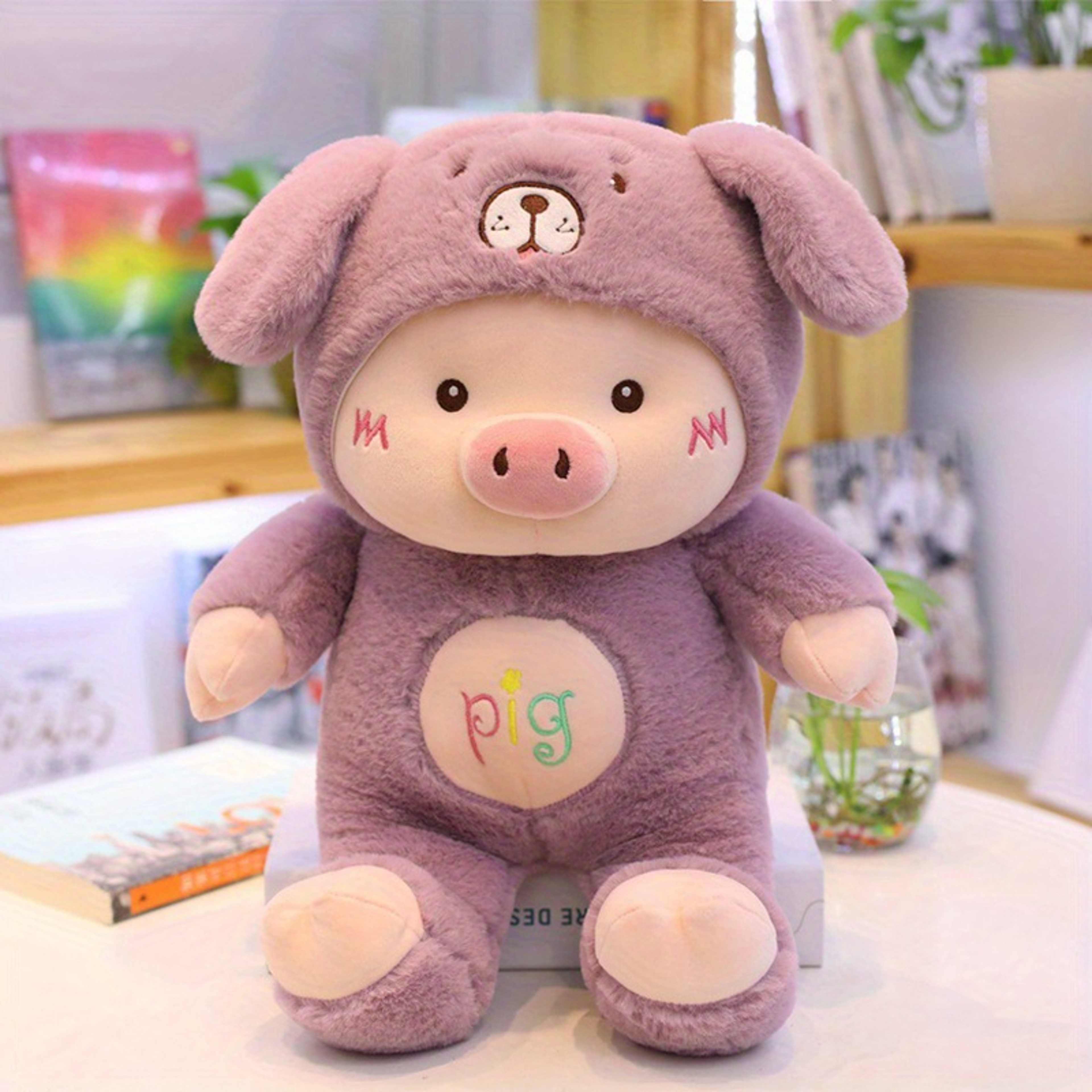 Kawaii Pig Plush Toy Soft Stuffed Animal Pillow For Kids  Adults 4